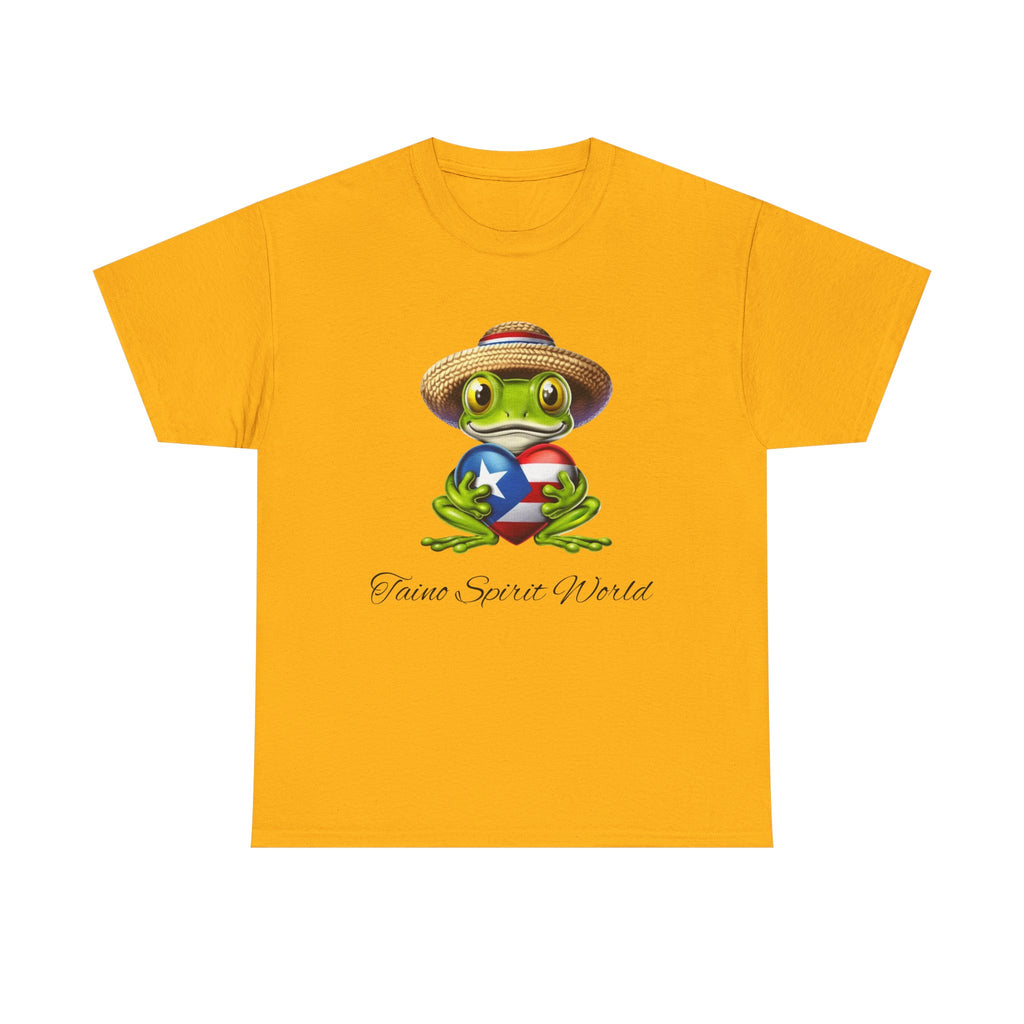 I Heart PR Jibaro Coqui Taino Spirit World Unisex Heavy Cotton Tee