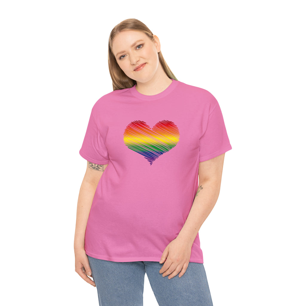 Love is Love Heart Unisex Heavy Cotton Tee
