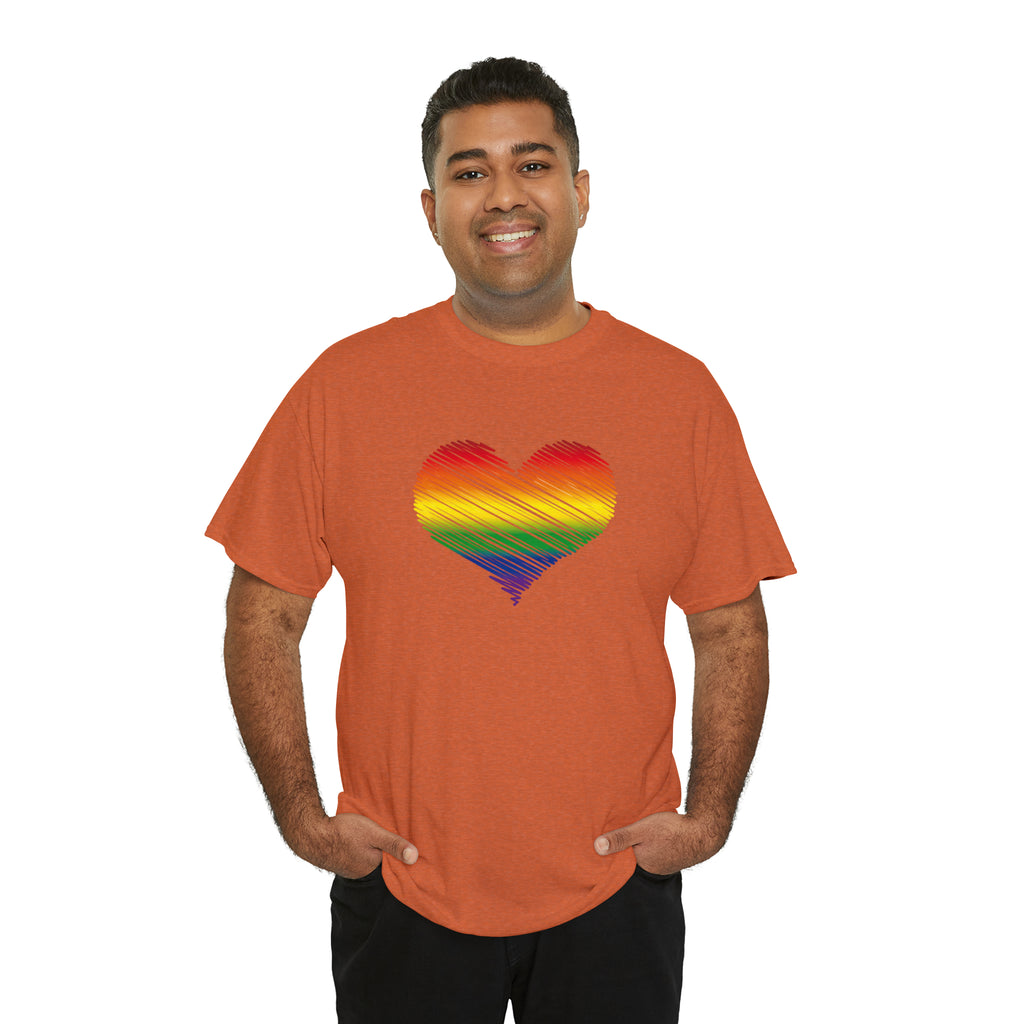 Love is Love Heart Unisex Heavy Cotton Tee