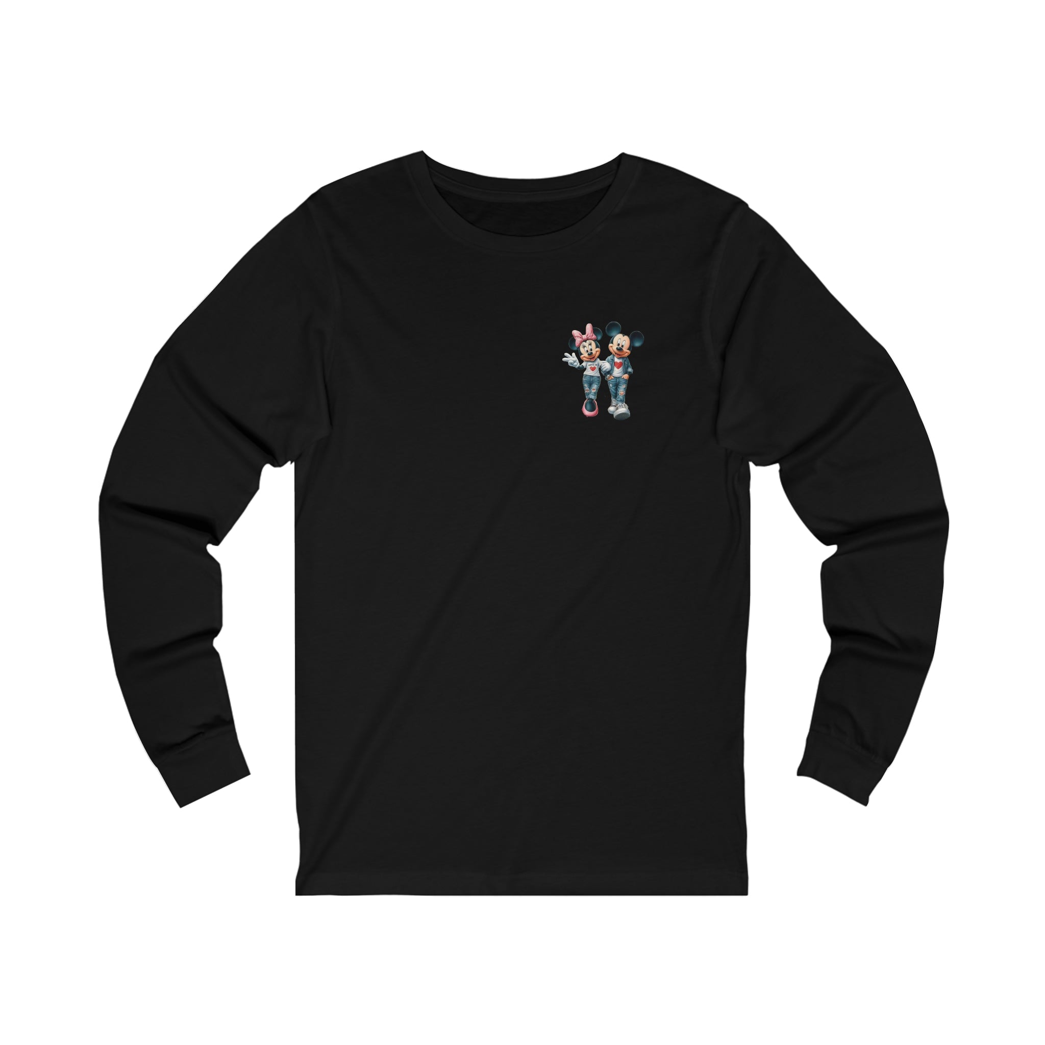Minnie and Mickie Have A Great Day Unisex Jersey Long Sleeve Tee