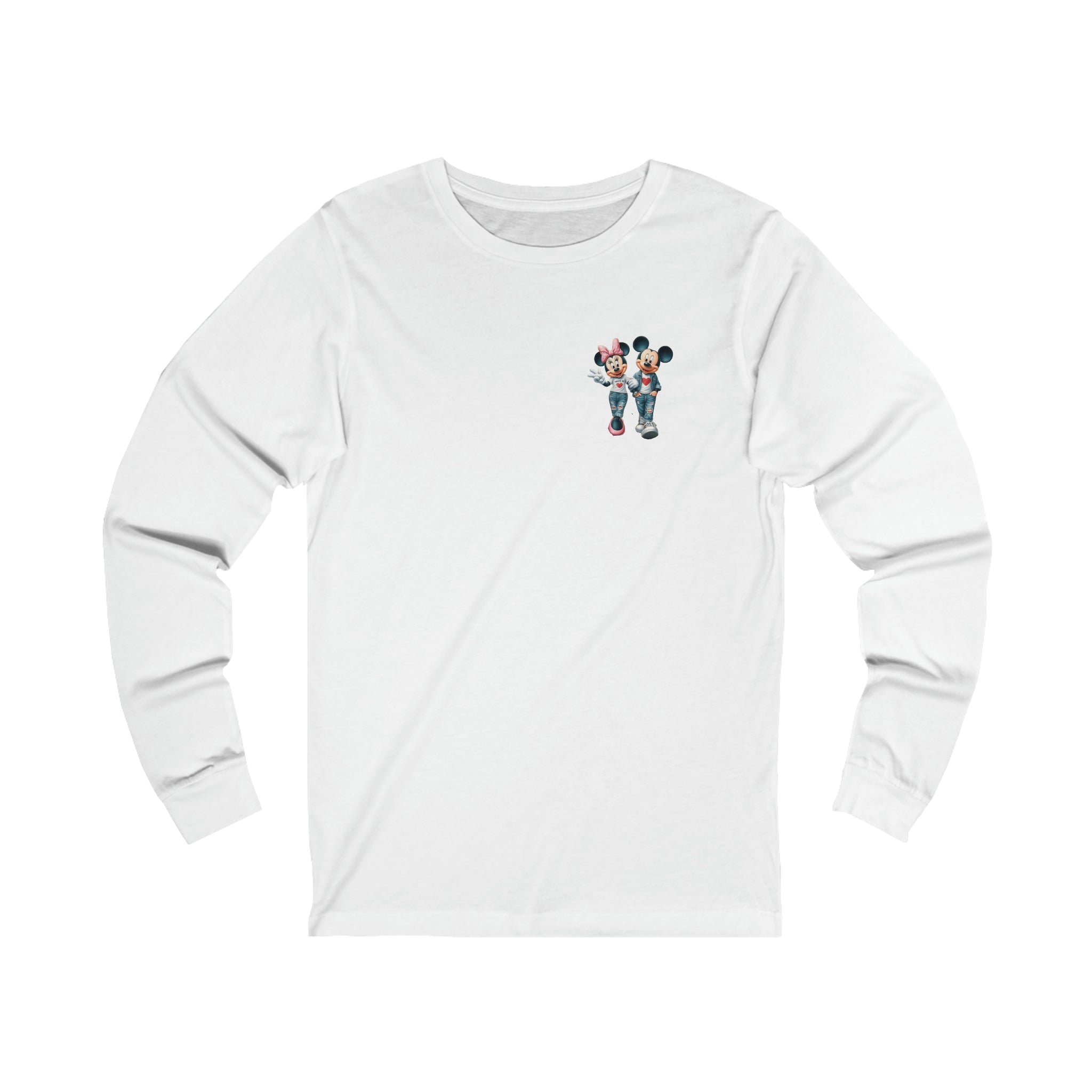 Minnie and Mickie Have A Great Day Unisex Jersey Long Sleeve Tee