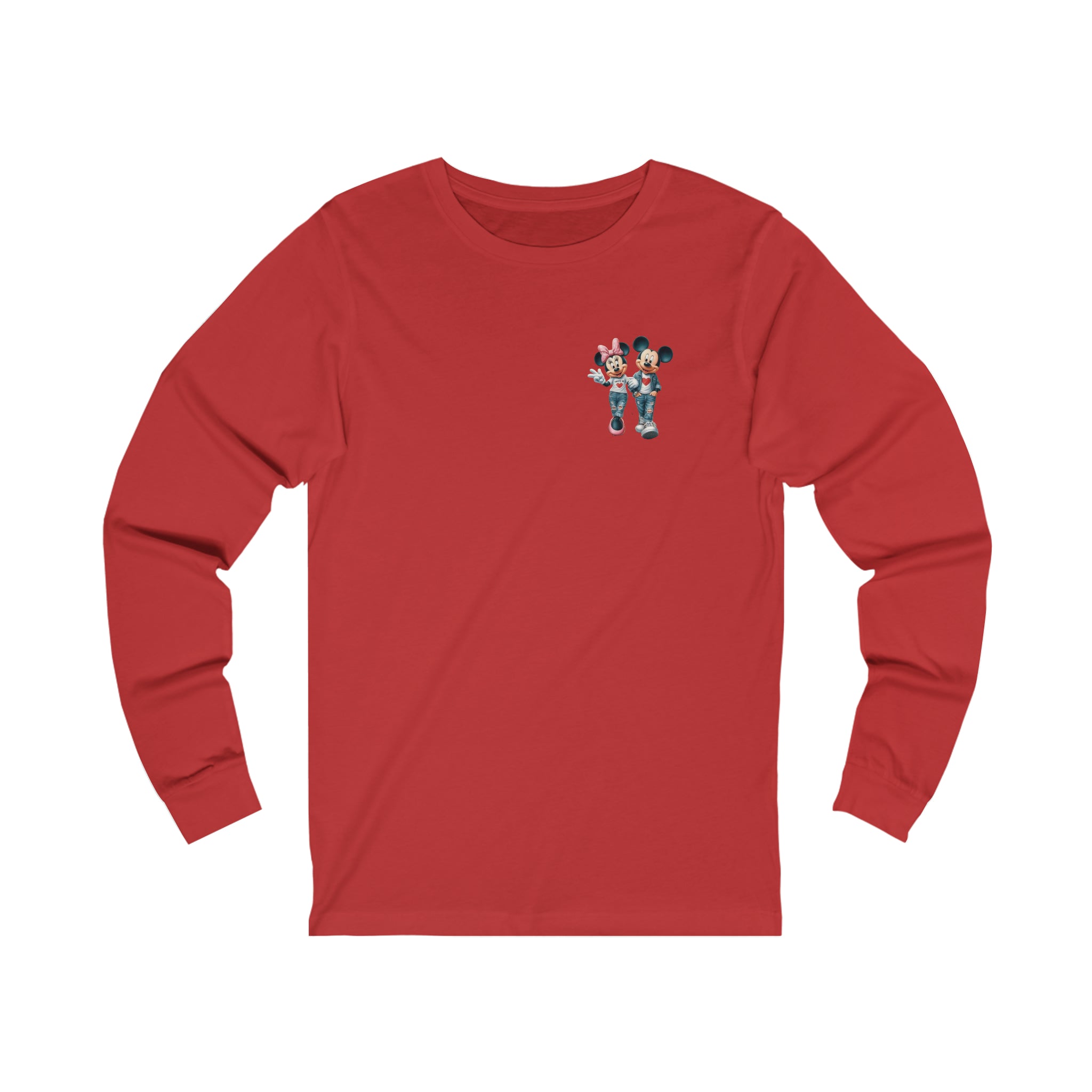Minnie and Mickie Have A Great Day Unisex Jersey Long Sleeve Tee