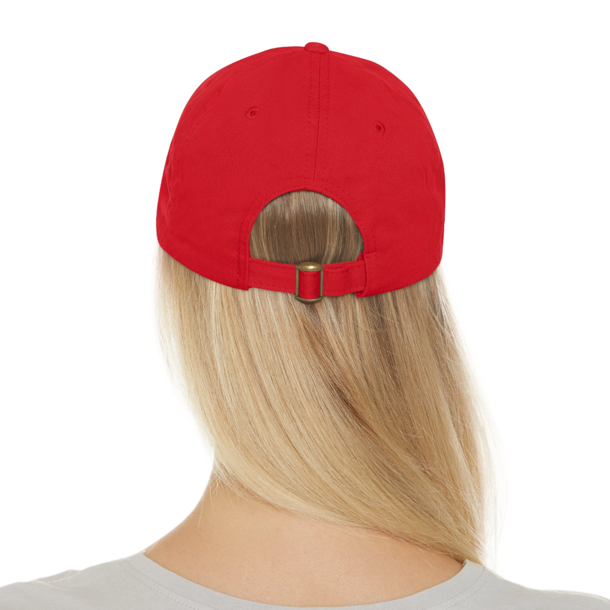Taino Symbolism Dad Hat with Leather Patch (Round)