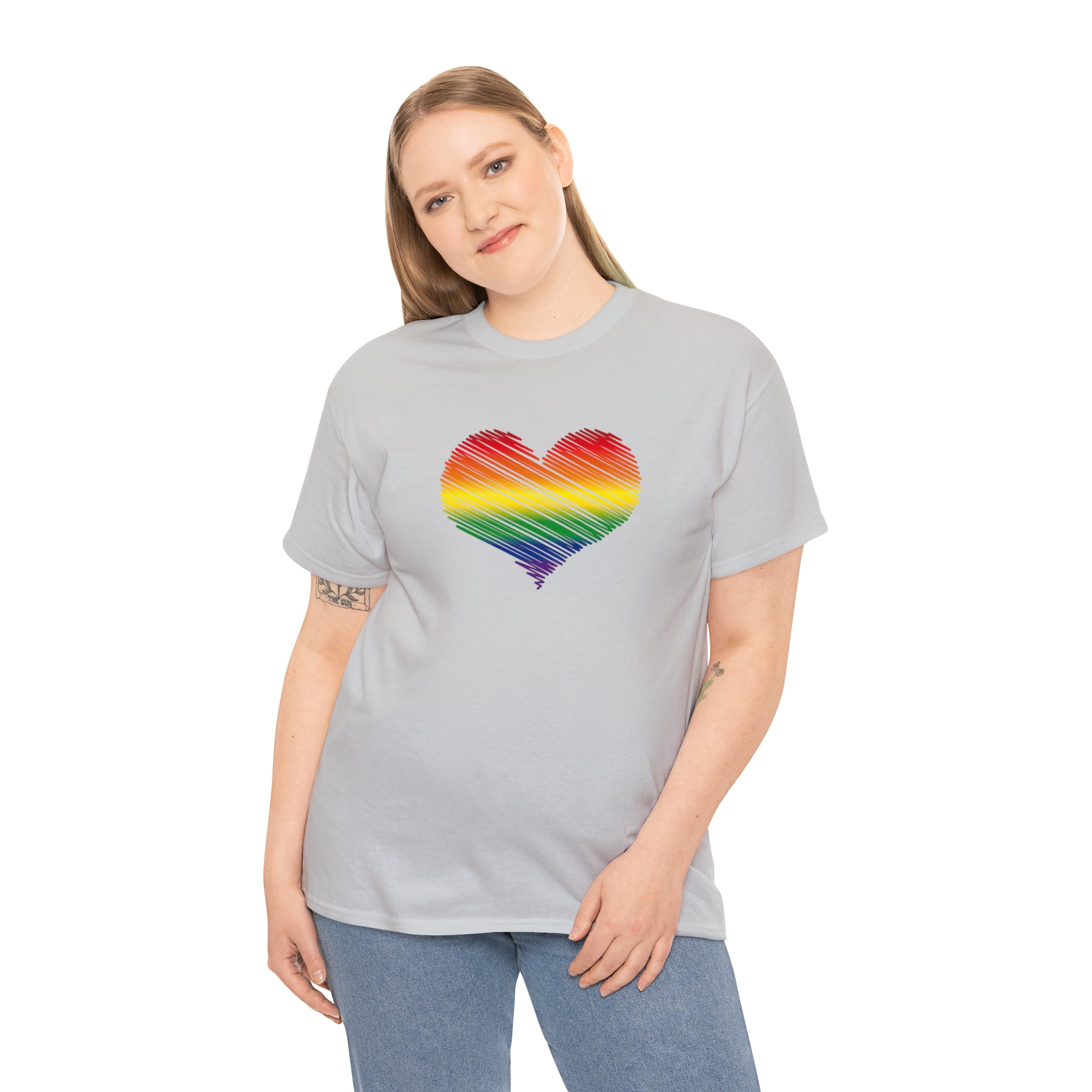 Love is Love Heart Unisex Heavy Cotton Tee