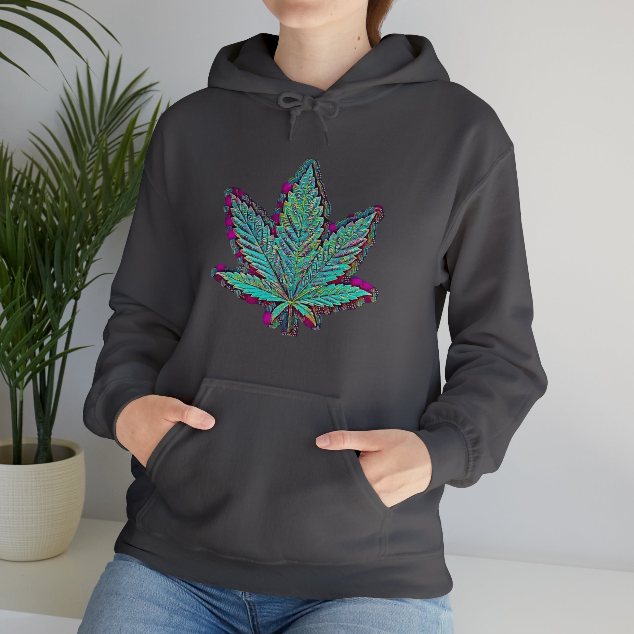 The Five Finger Leaf Unisex Heavy Blend™ Hooded Sweatshirt