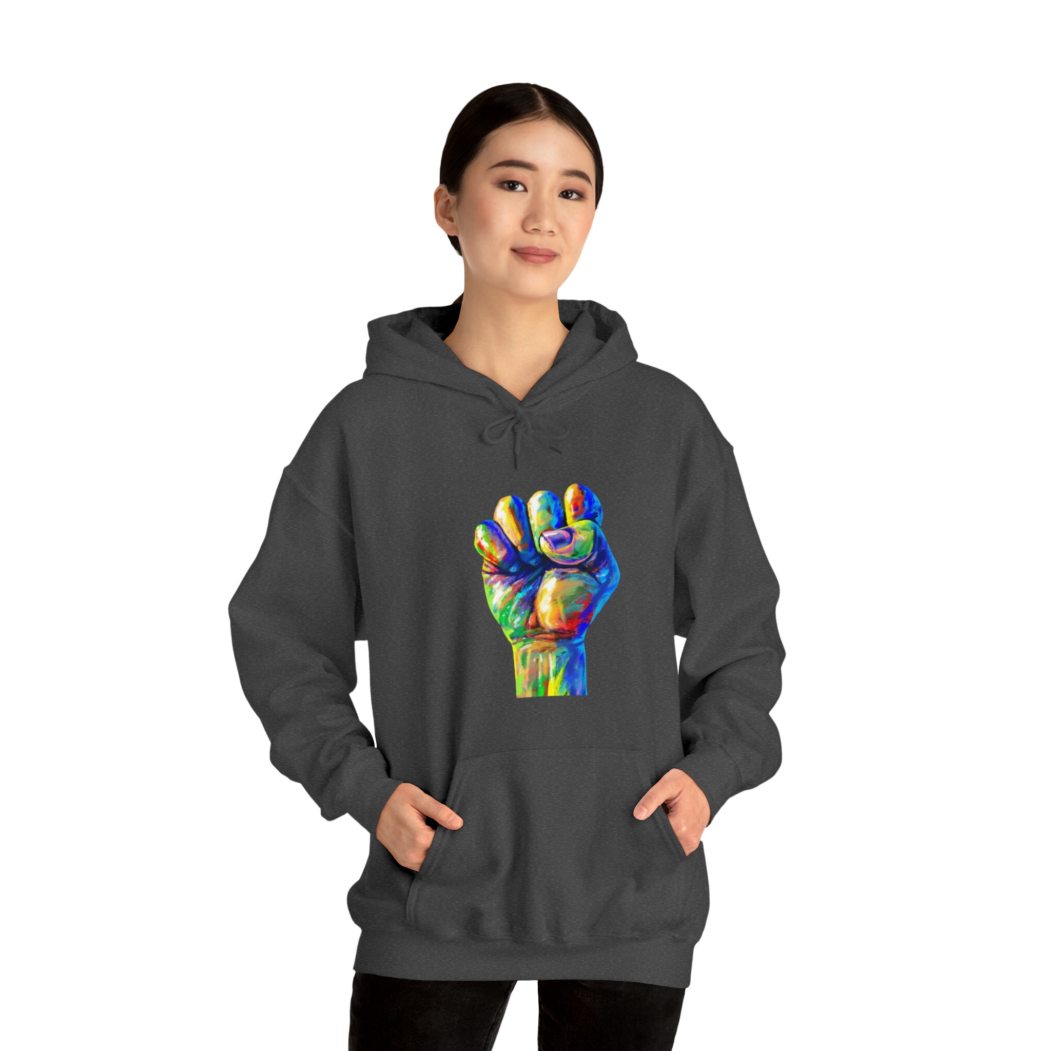 Power to The People Fist Unisex Heavy Blend™ Hooded Sweatshirt