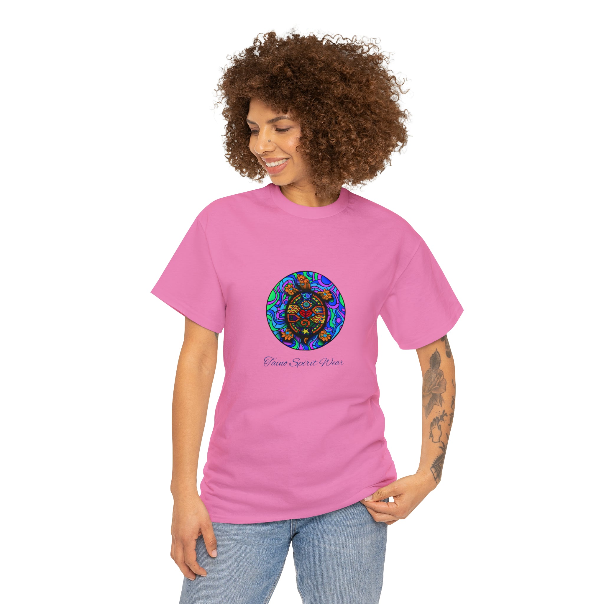 Taino-Inspired Turtle Unisex Heavy Cotton Tee