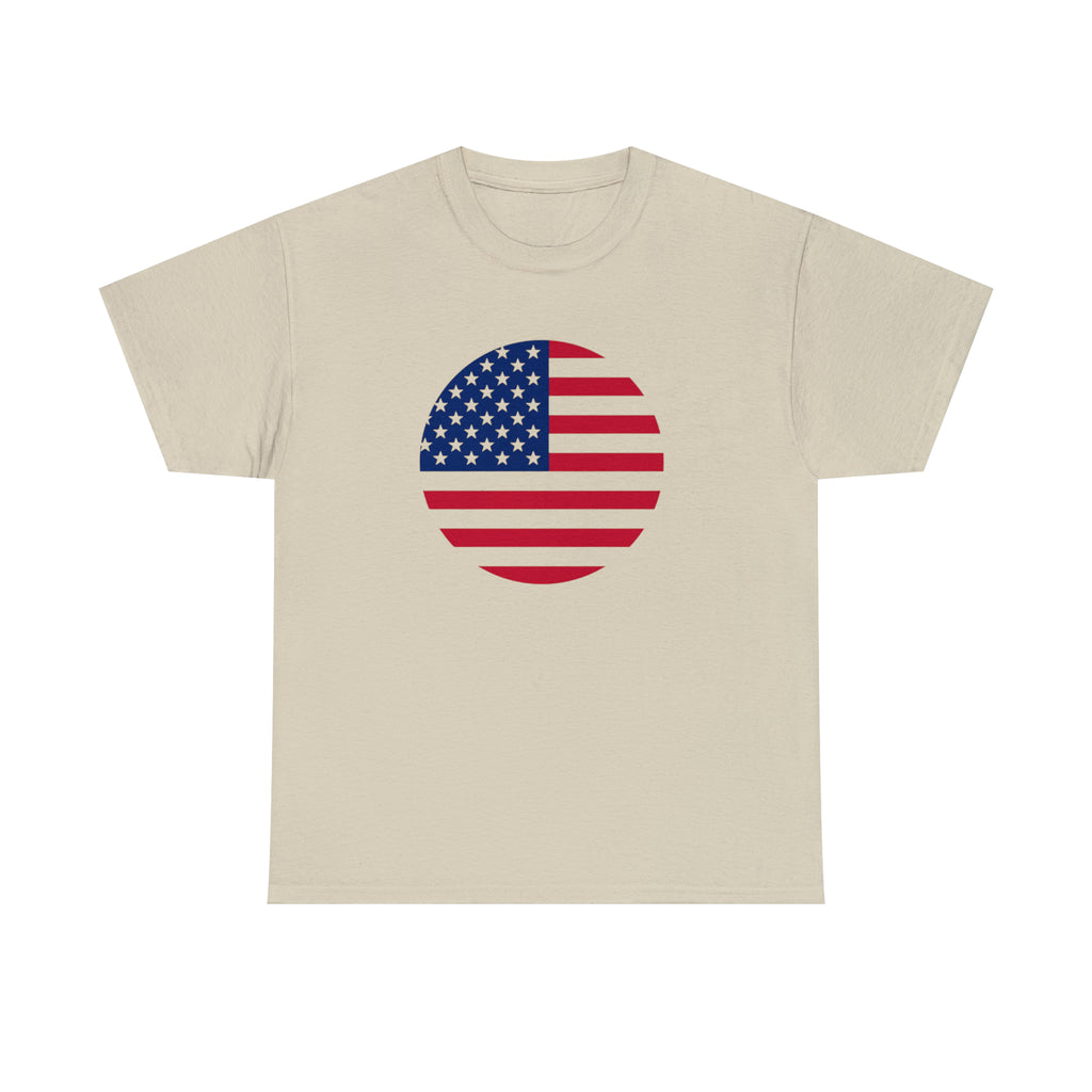 American Flag Globe Unisex Heavy Cotton Tee