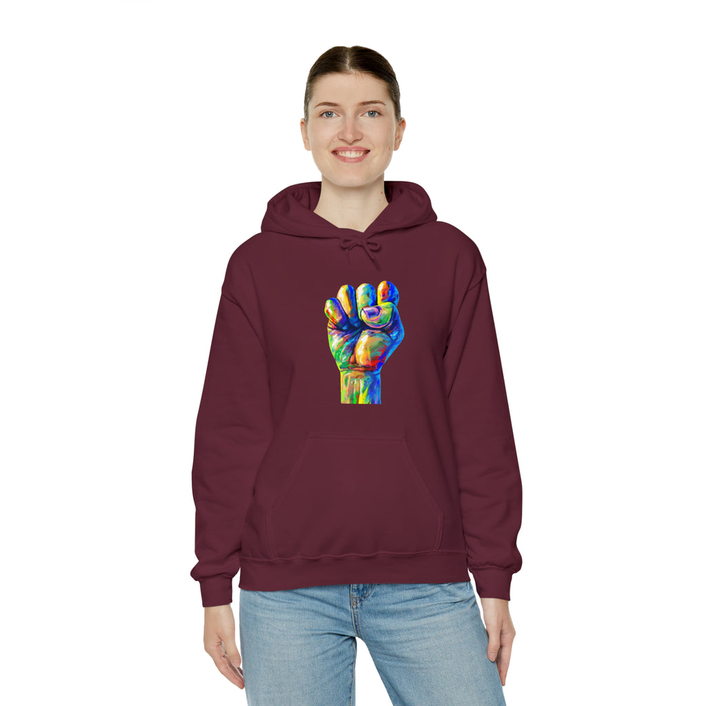 Power to The People Fist Unisex Heavy Blend™ Hooded Sweatshirt