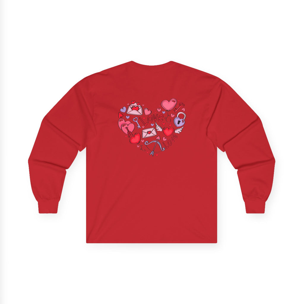 Valentine's Day Love Heart Long Sleeve Tee — Valentine’s Day Graphic Shirt