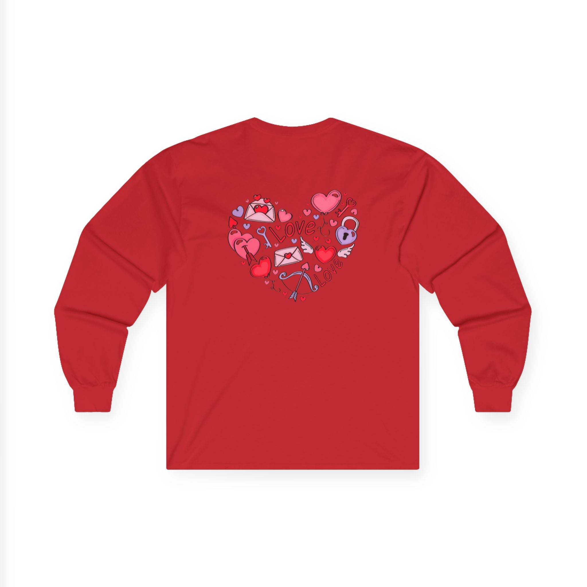 Valentine's Day Love Heart Long Sleeve Tee — Valentine’s Day Graphic Shirt
