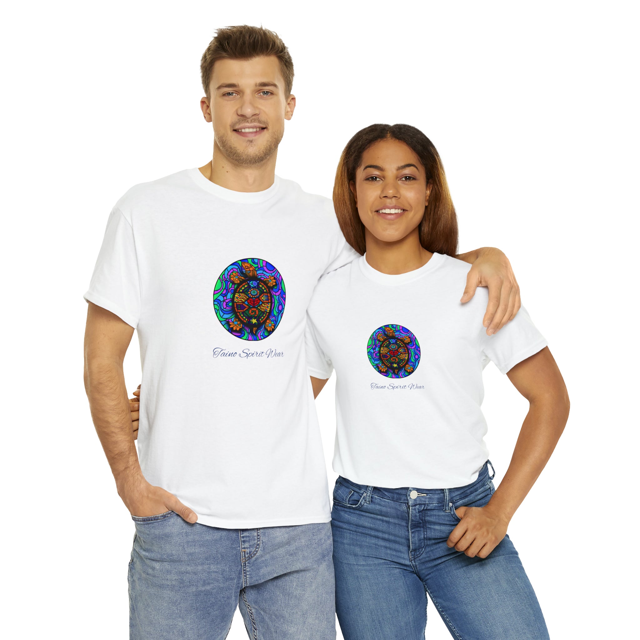 Taino-Inspired Turtle Unisex Heavy Cotton Tee