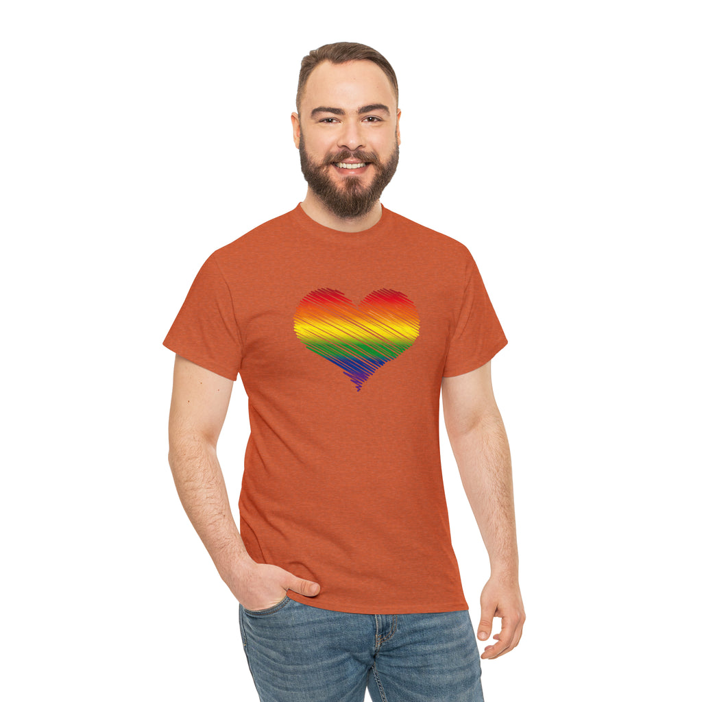 Love is Love Heart Unisex Heavy Cotton Tee