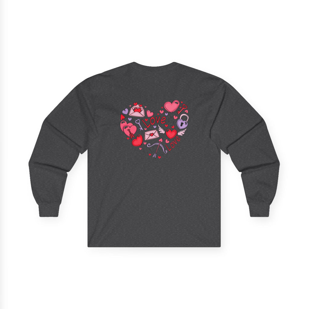 Valentine's Day Love Heart Long Sleeve Tee — Valentine’s Day Graphic Shirt