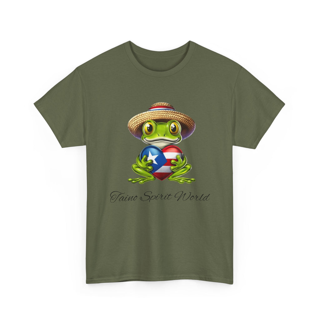 I Heart PR Jibaro Coqui Taino Spirit World Unisex Heavy Cotton Tee