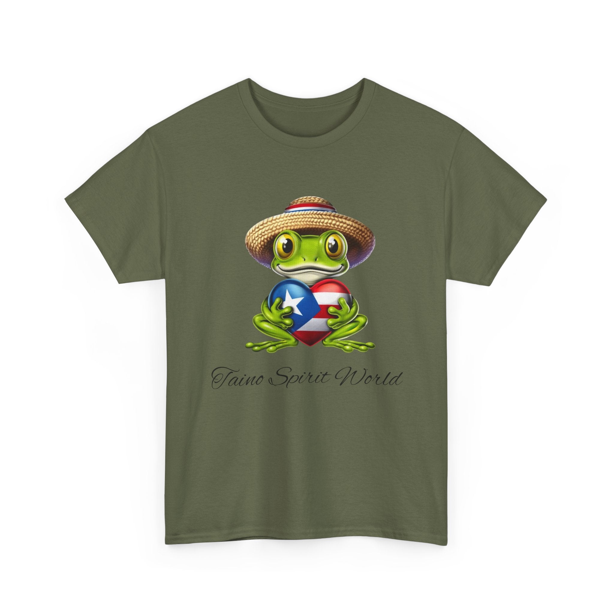 I Heart PR Jibaro Coqui Taino Spirit World Unisex Heavy Cotton Tee