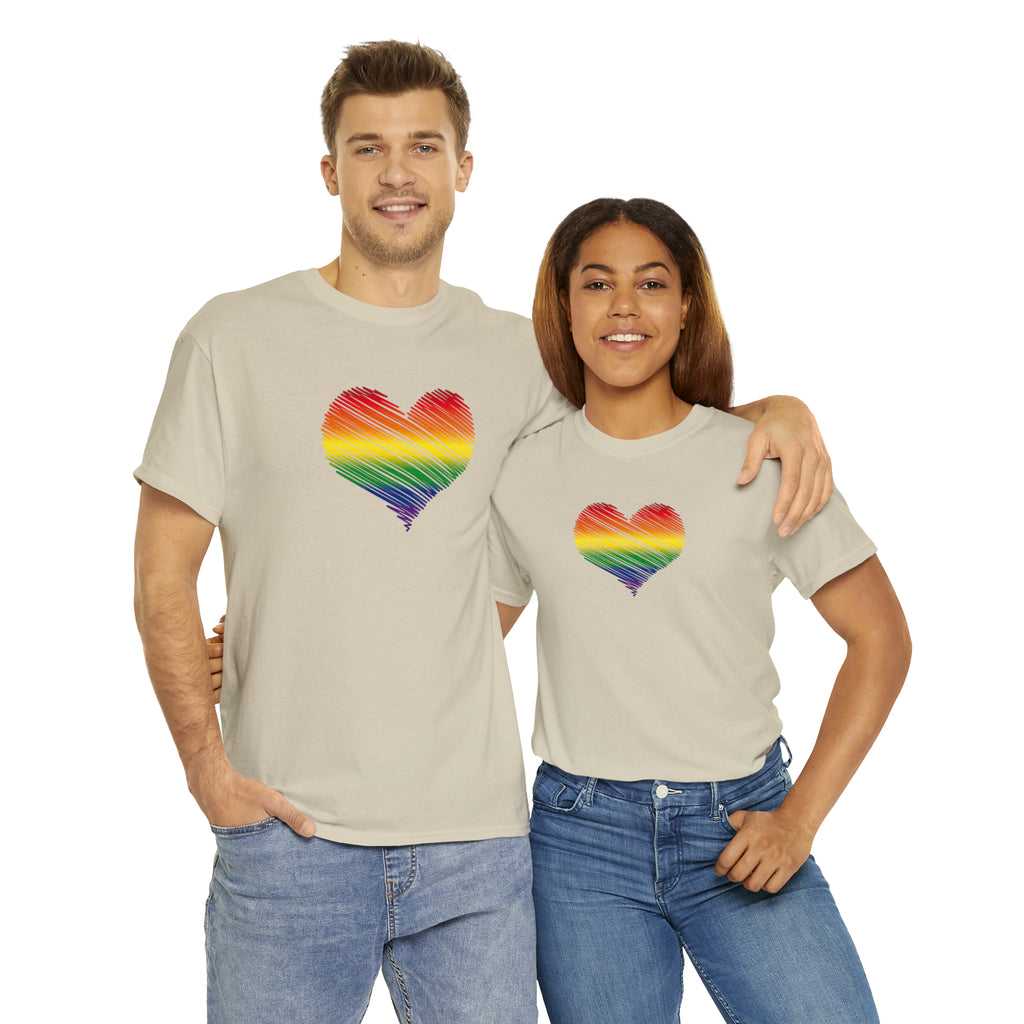 Love is Love Heart Unisex Heavy Cotton Tee