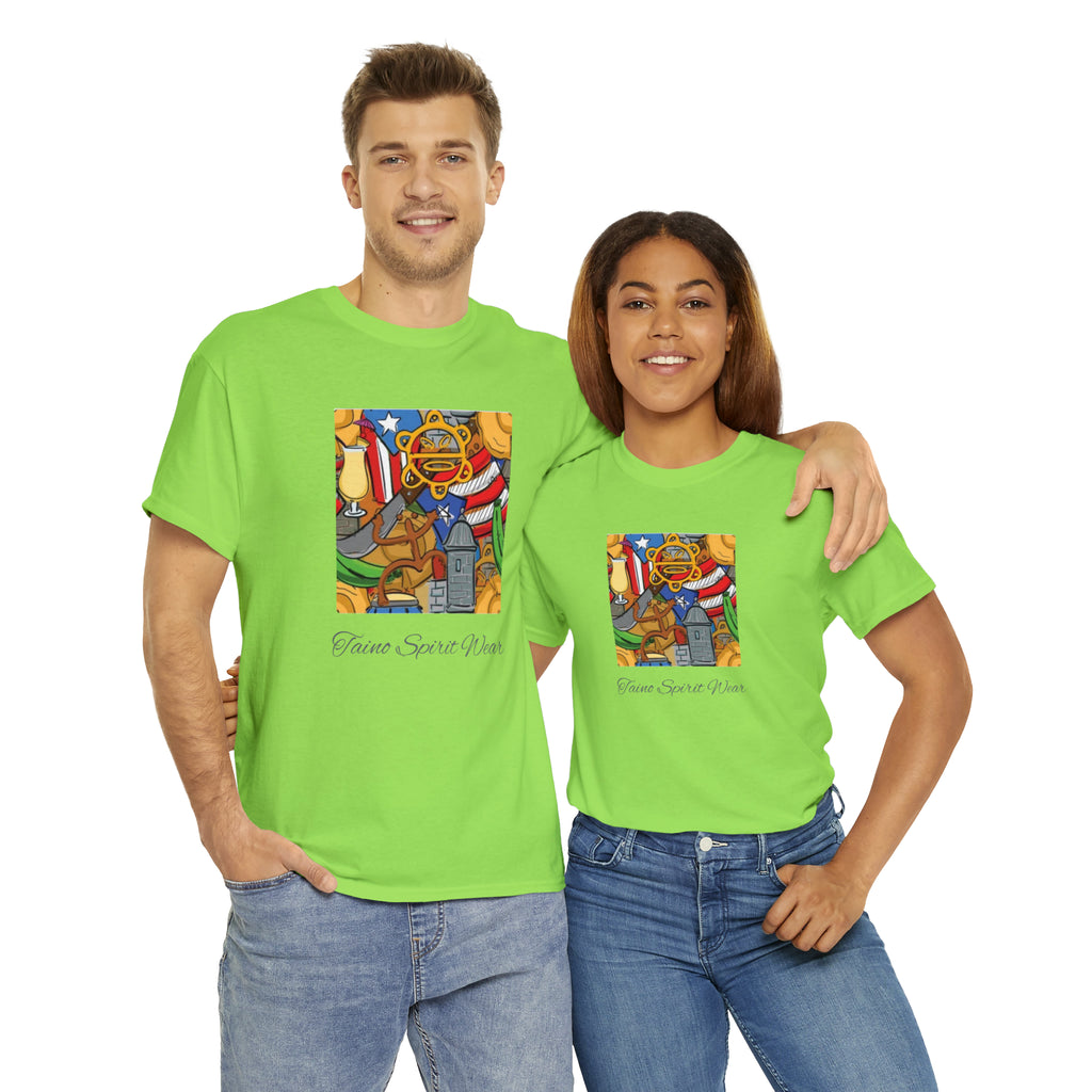 Puerto Rican Heritage Unisex Heavy Cotton Tee