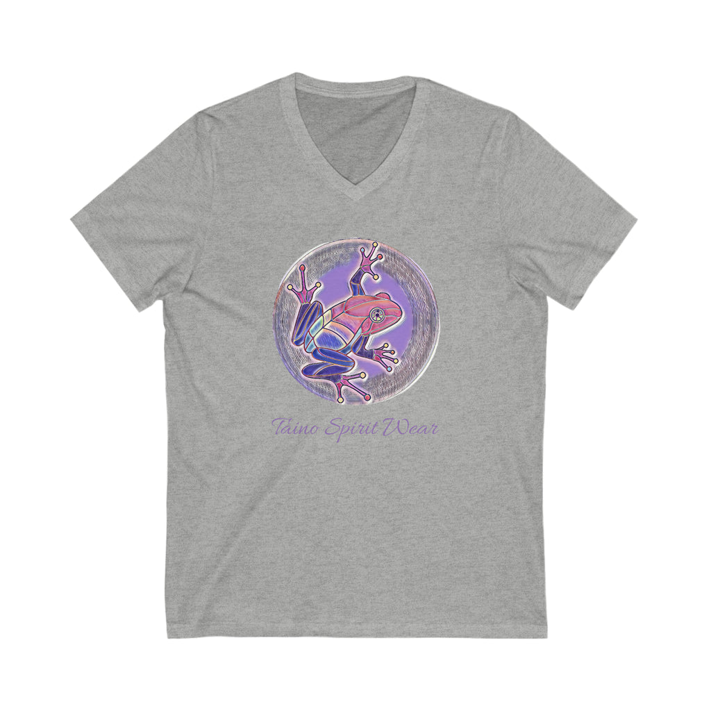 Puerto Rican Coqui Unisex Jersey Short Sleeve V-Neck Tee