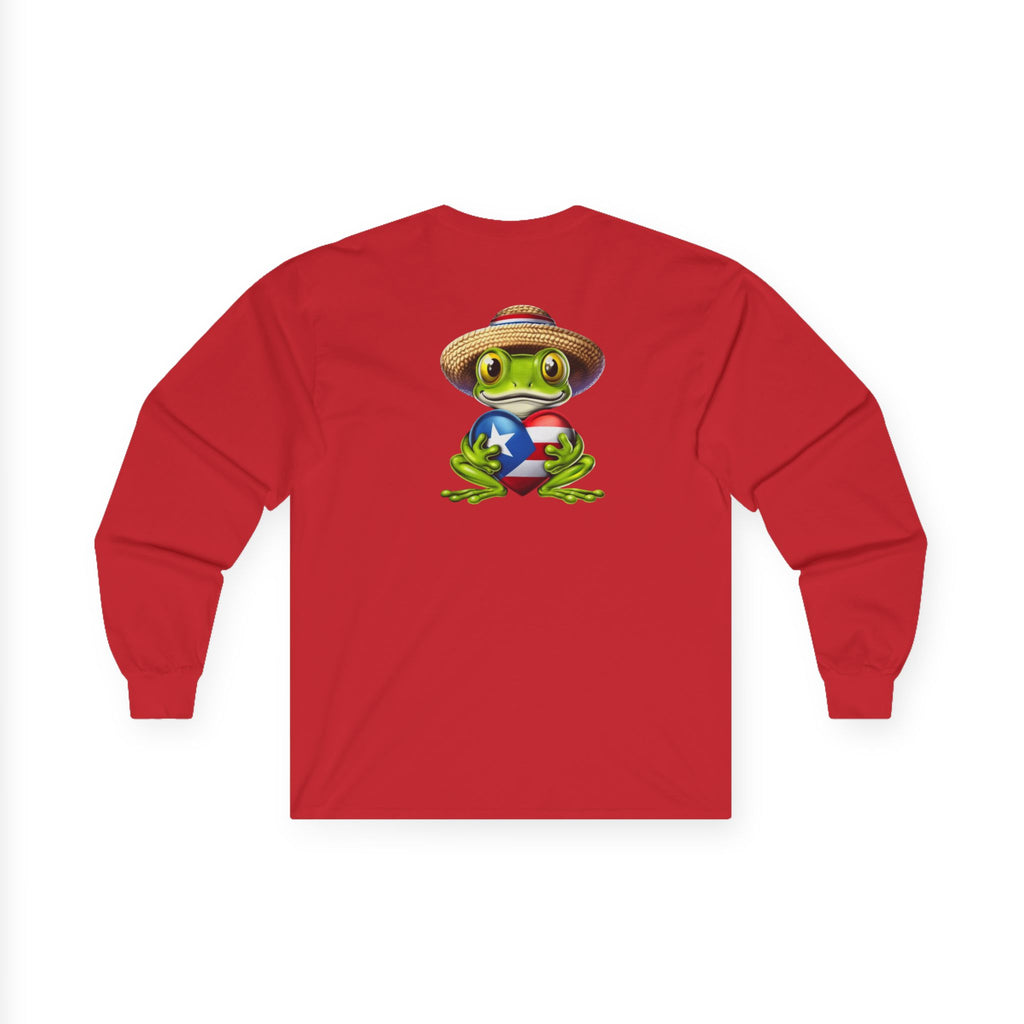 I Heart Puerto Rico/ Jibaro PR Flag Coqui Unisex Ultra Cotton Long Sleeve Tee