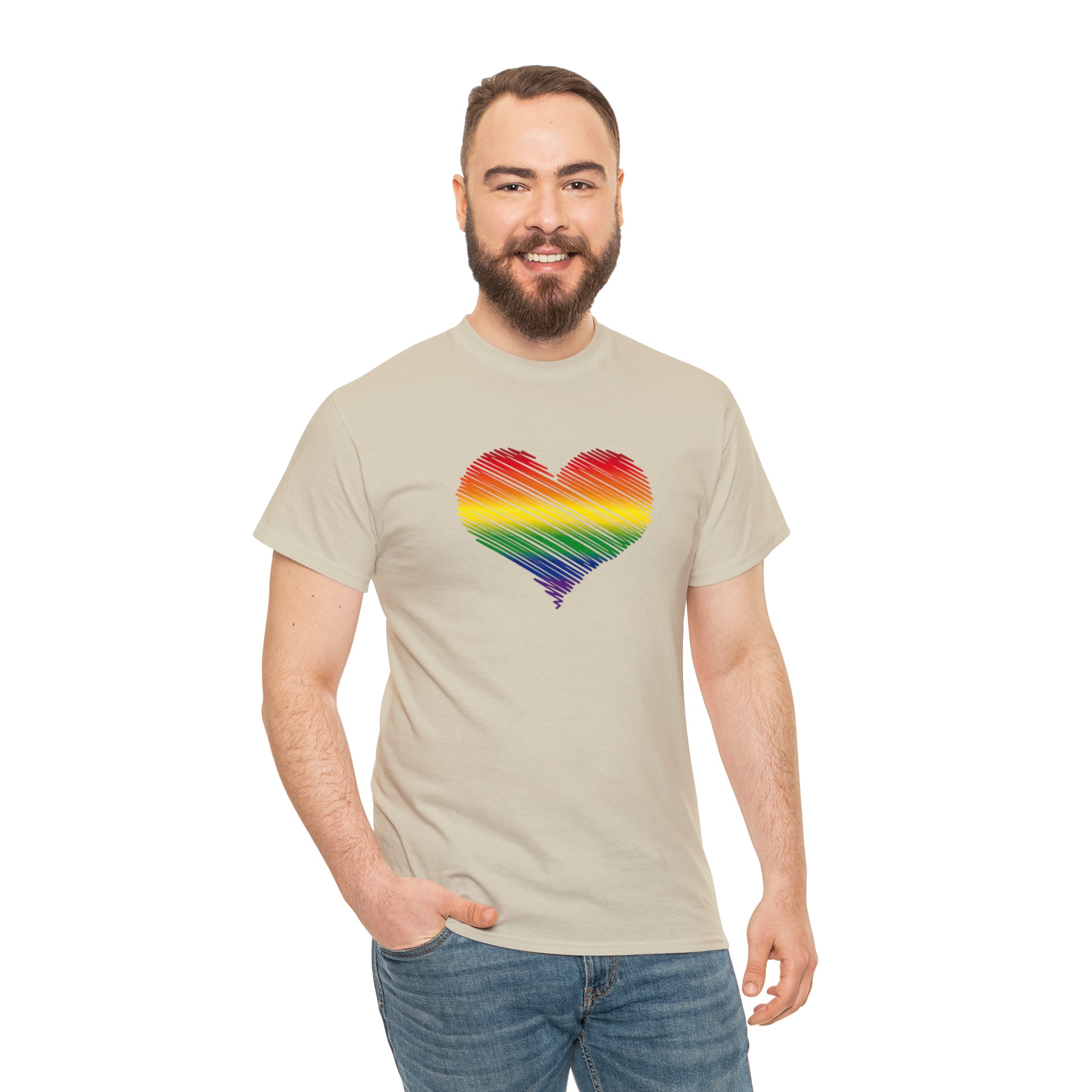 Love is Love Heart Unisex Heavy Cotton Tee