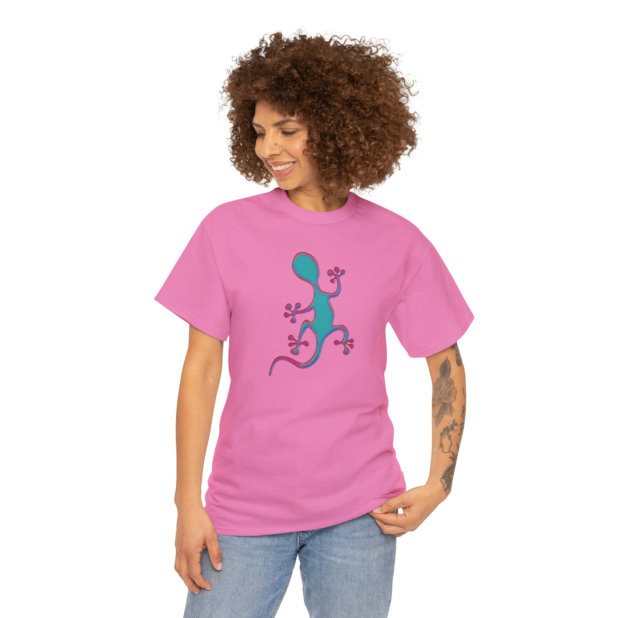 Taino-Inspired Salamander 2 Unisex Heavy Cotton Tee
