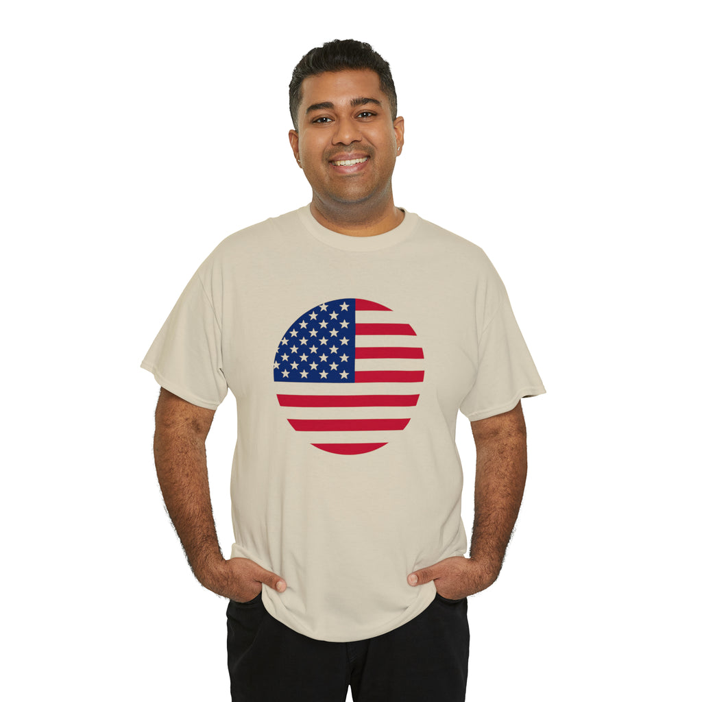 American Flag Globe Unisex Heavy Cotton Tee