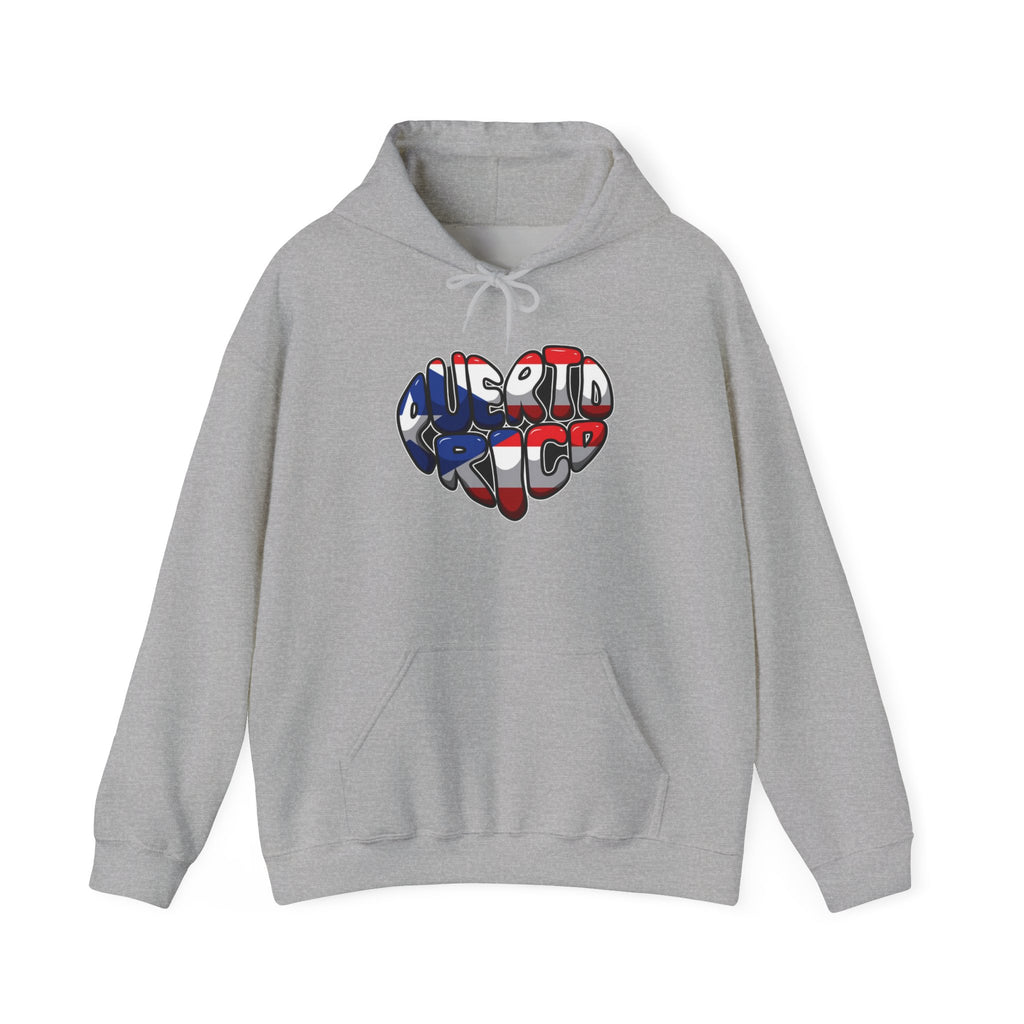 Puerto Rico Flag Heart & Frog Hoodie – Puerto Rican Pride Sweatshirt