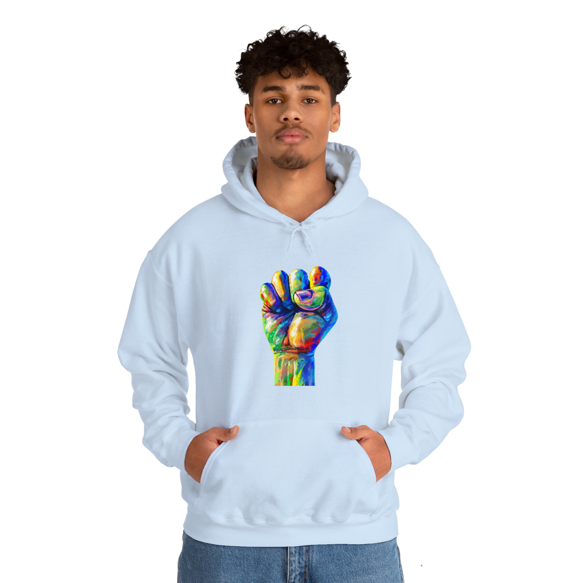 Power to The People Fist Unisex Heavy Blend™ Hooded Sweatshirt