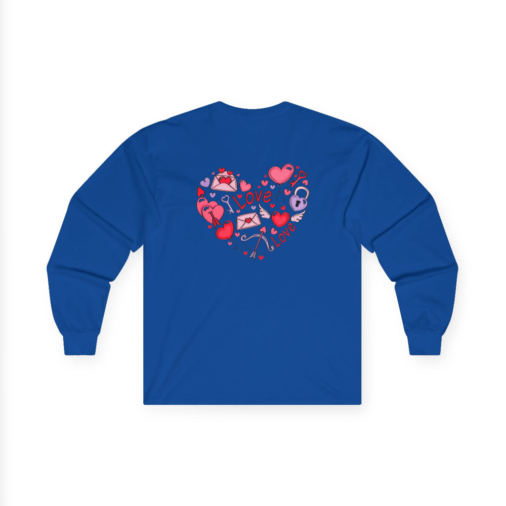 Valentine's Day Love Heart Long Sleeve Tee — Valentine’s Day Graphic Shirt