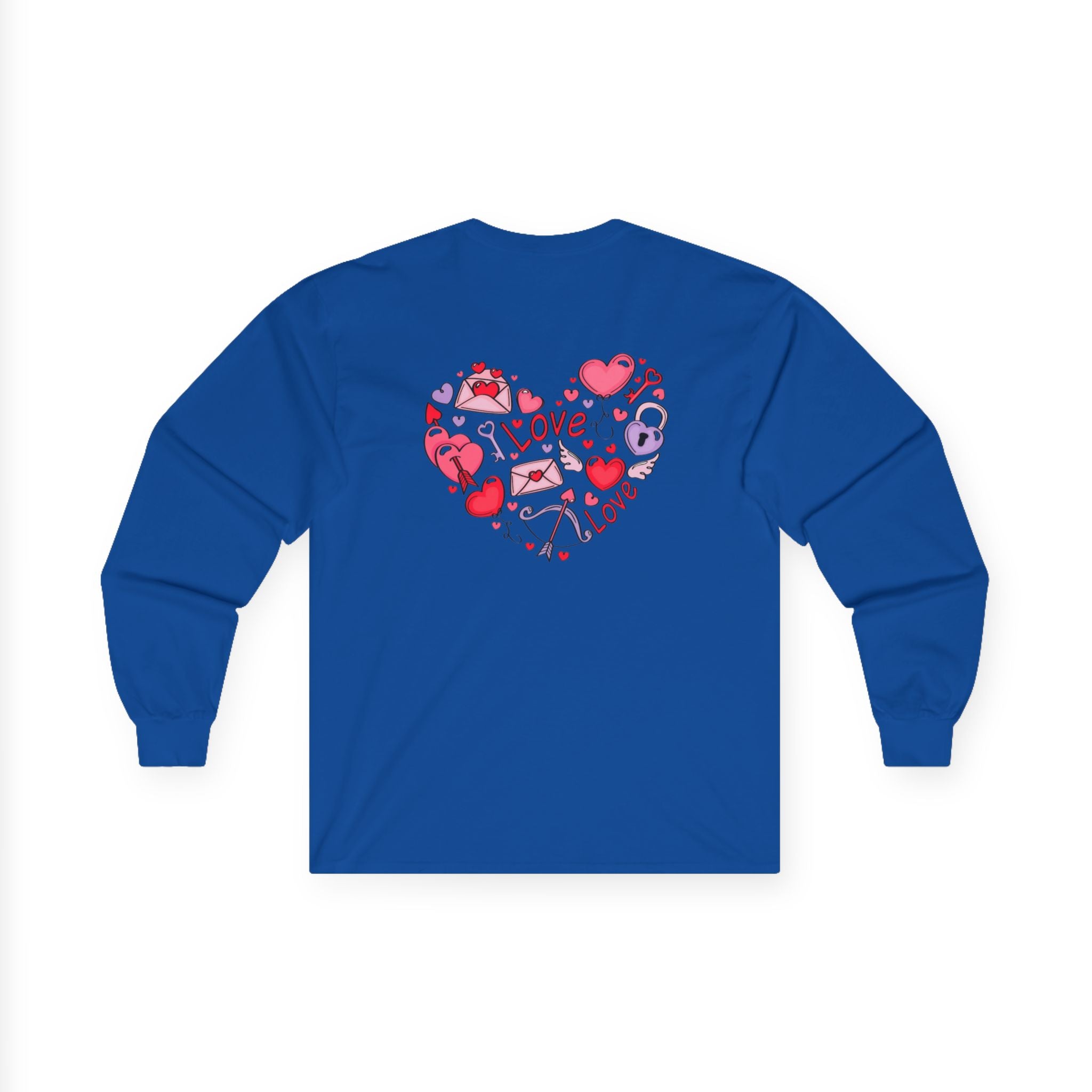 Valentine's Day Love Heart Long Sleeve Tee — Valentine’s Day Graphic Shirt
