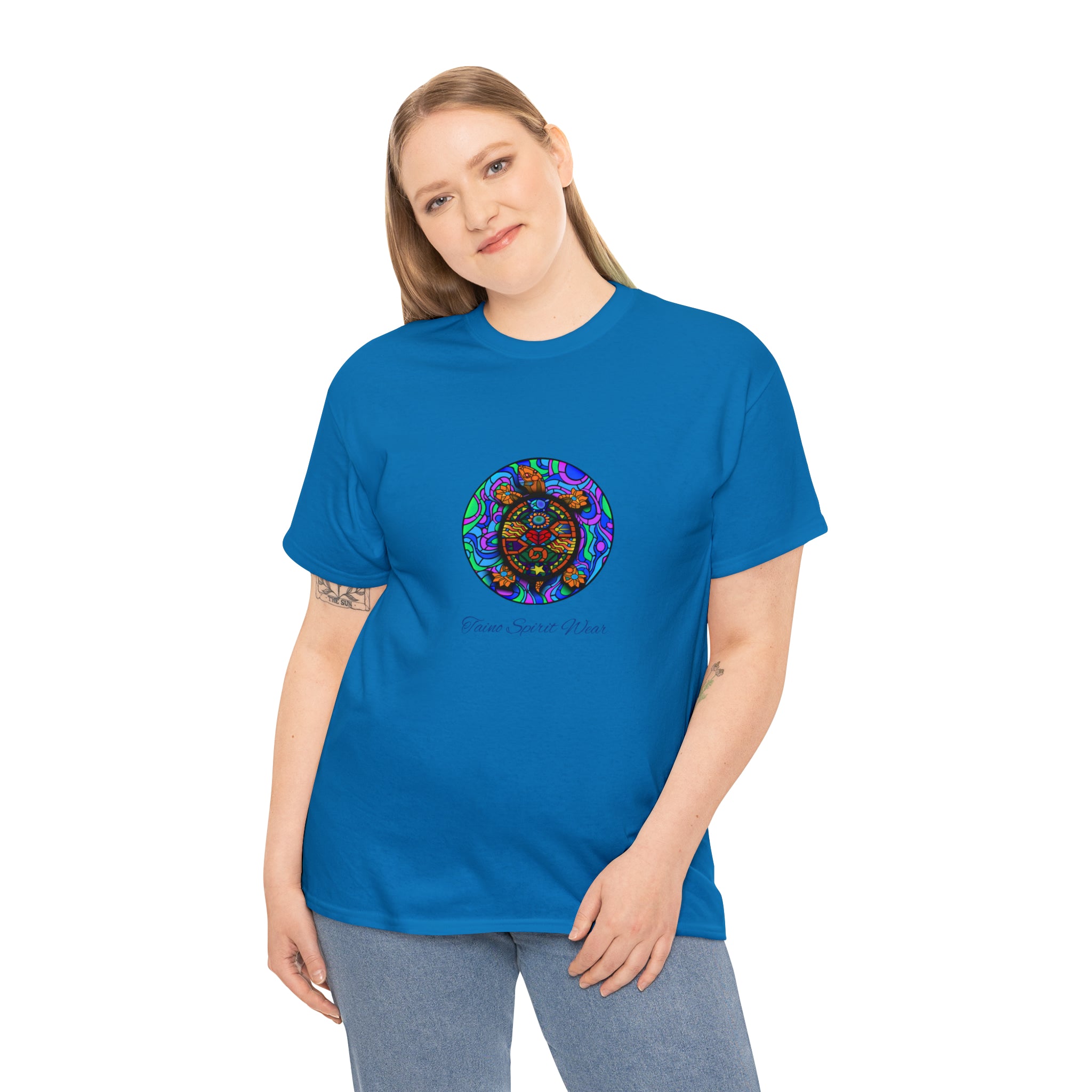Taino-Inspired Turtle Unisex Heavy Cotton Tee