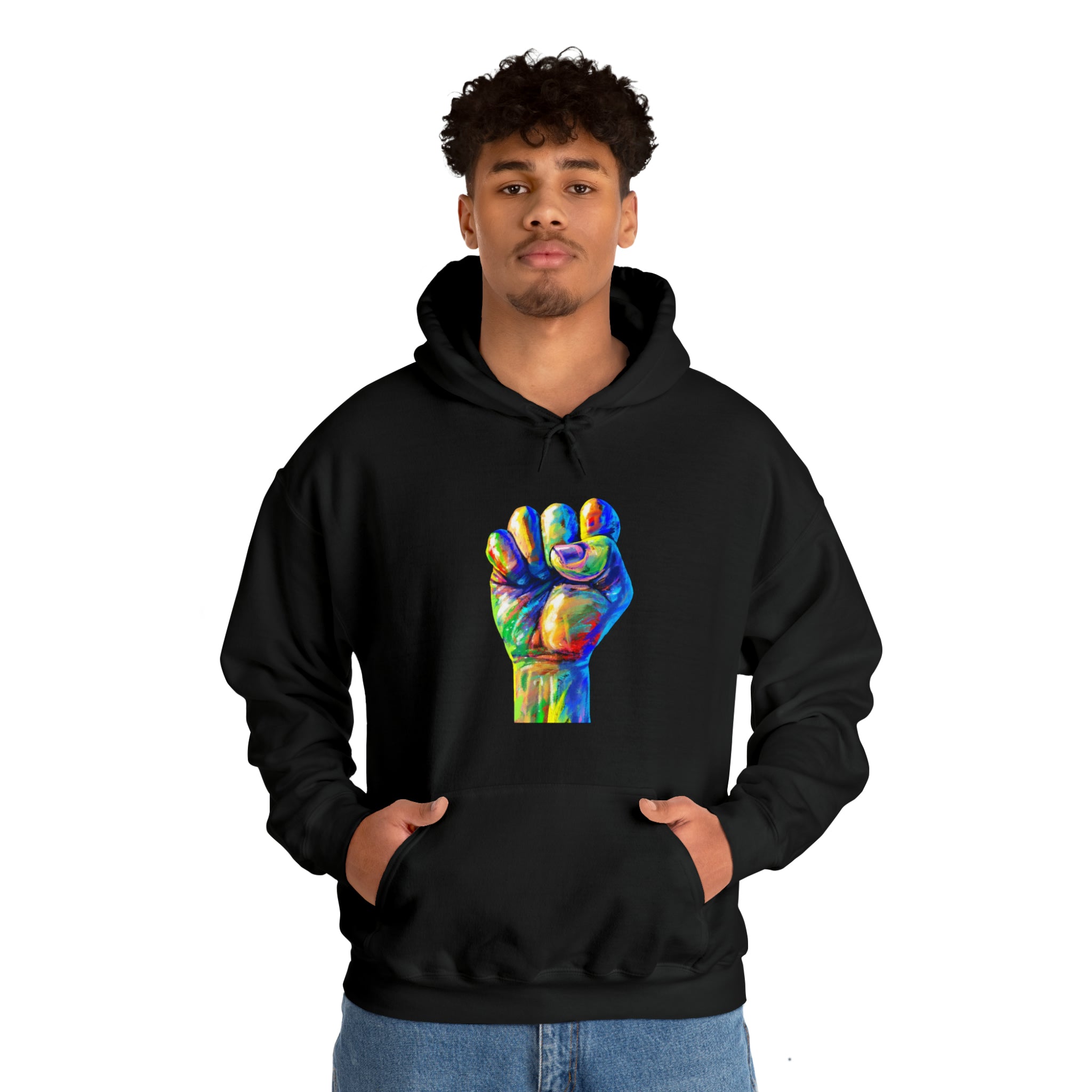 Power to The People Fist Unisex Heavy Blend™ Hooded Sweatshirt