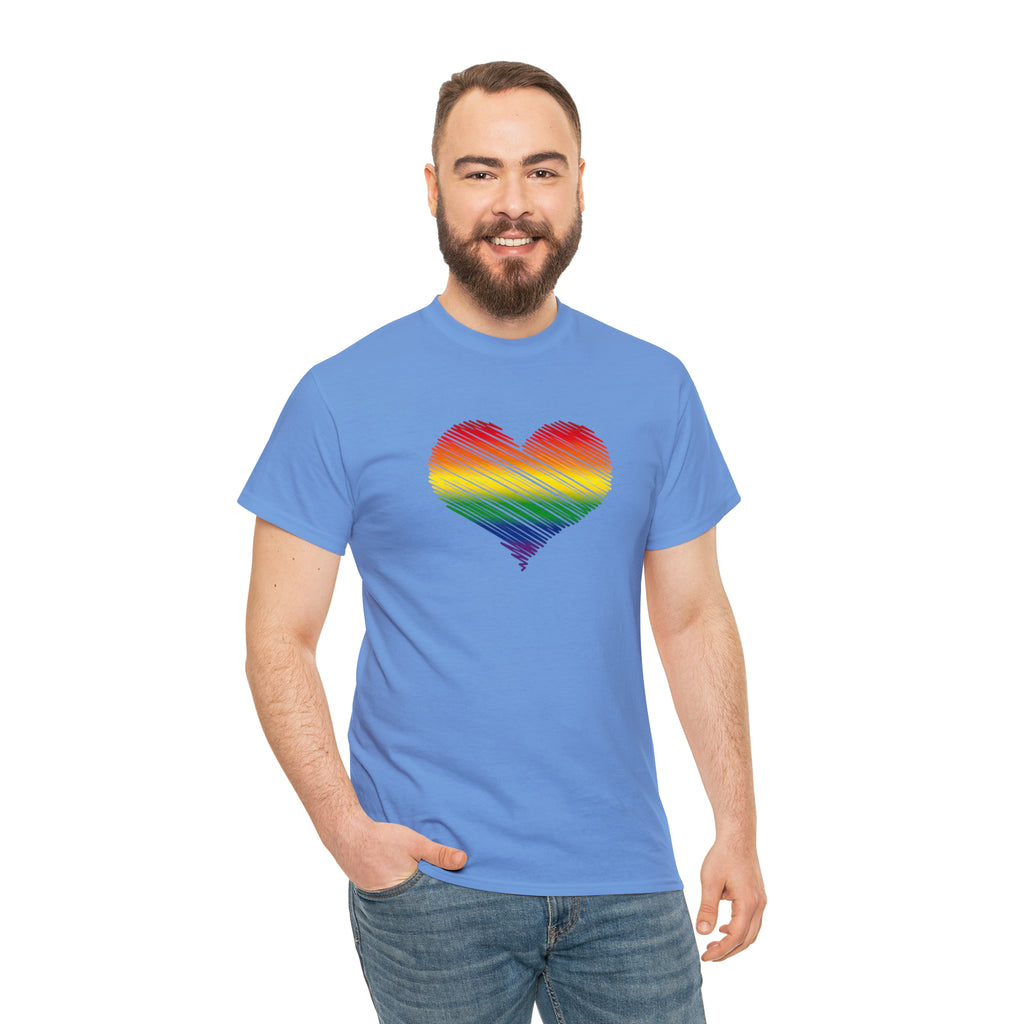 Love is Love Heart Unisex Heavy Cotton Tee