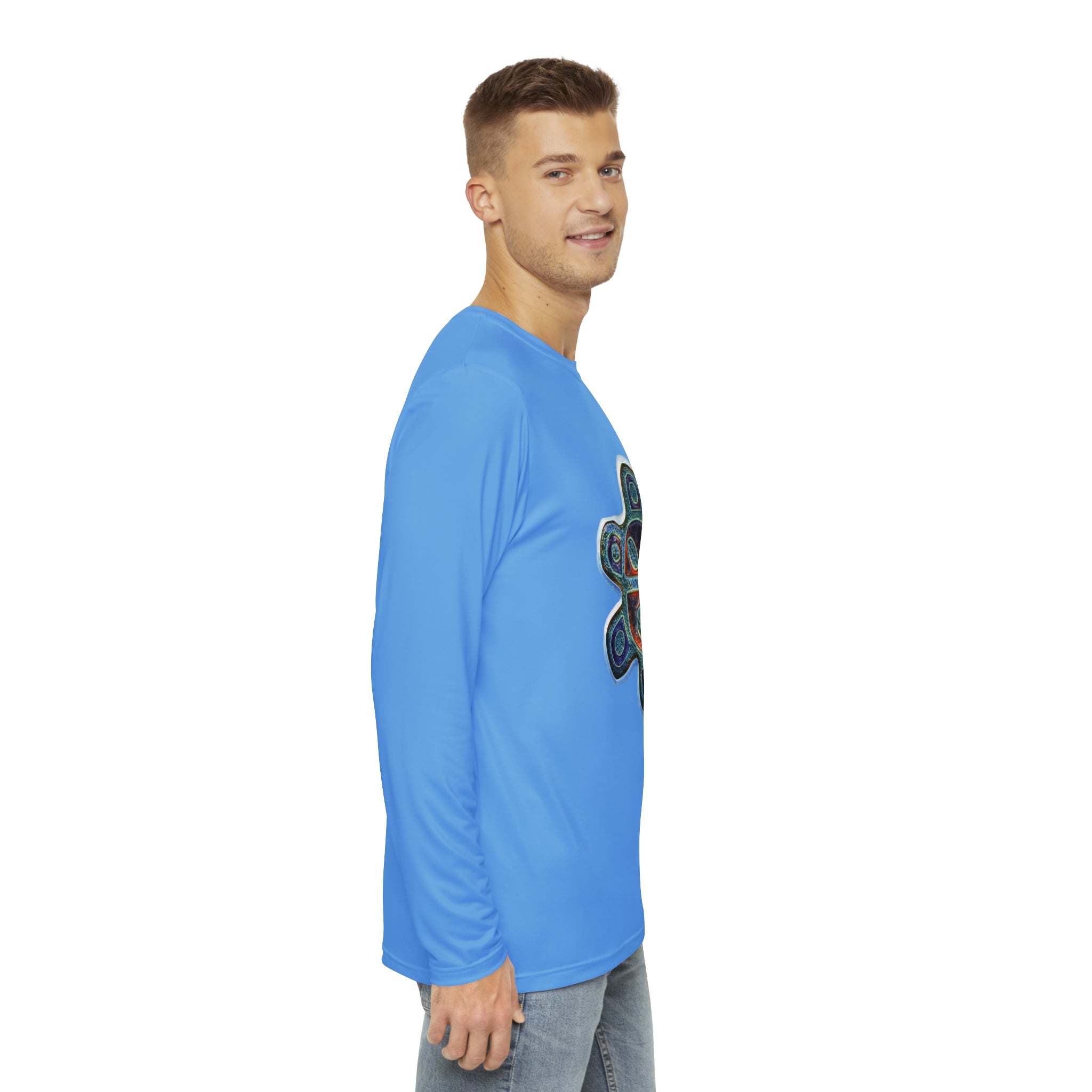 Taino Sun Men's Long Sleeve Shirt (AOP)