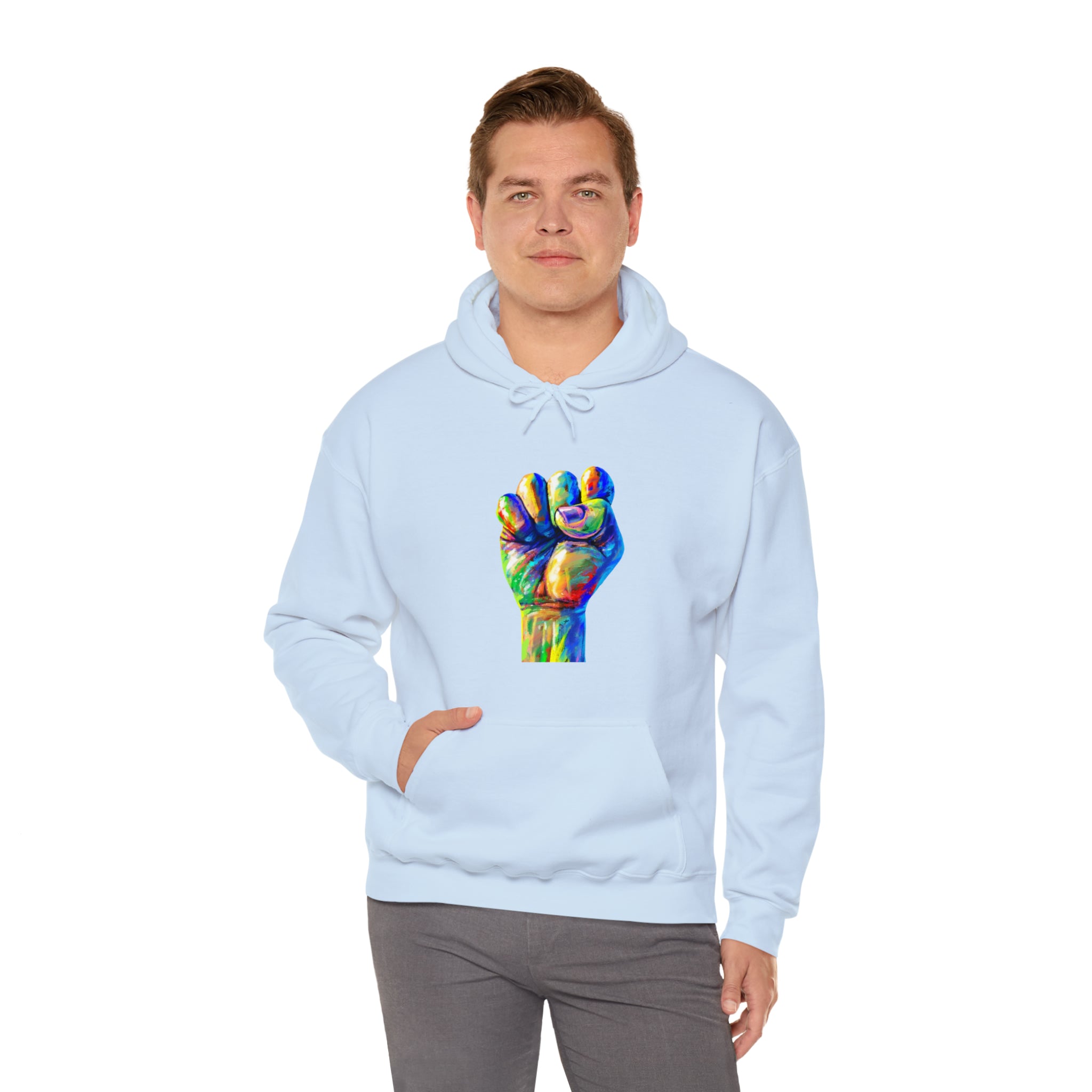 Power to The People Fist Unisex Heavy Blend™ Hooded Sweatshirt
