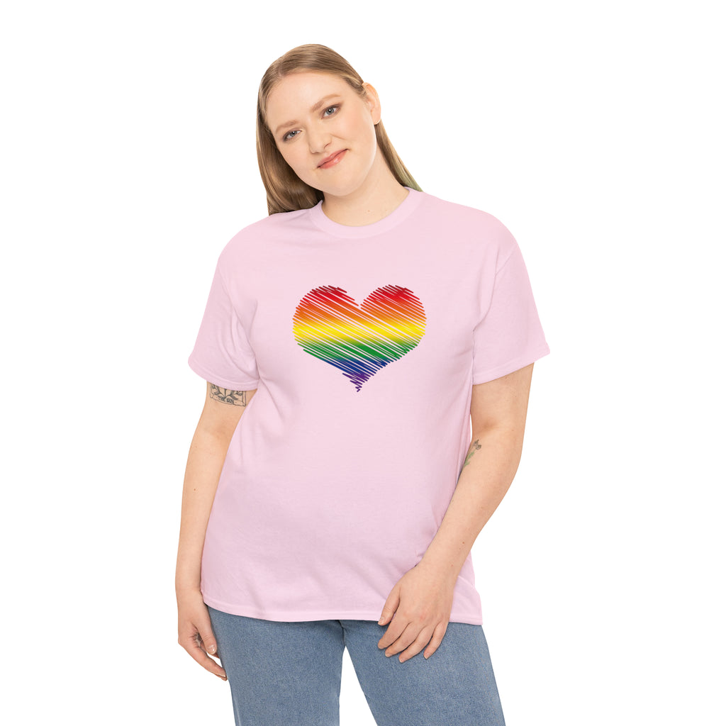 Love is Love Heart Unisex Heavy Cotton Tee
