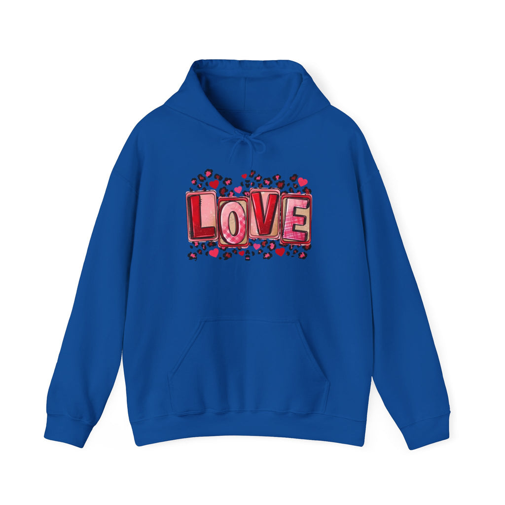 Valentine's Day Love Graphic Hoodie — Heart & 'LOVE' Valentine Pullover