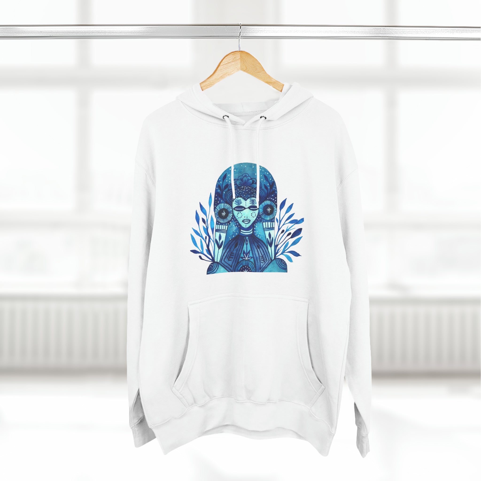 Taino Inspired Queen When Its Dark Look For The Stars Three-Panel Fleece Hoodie