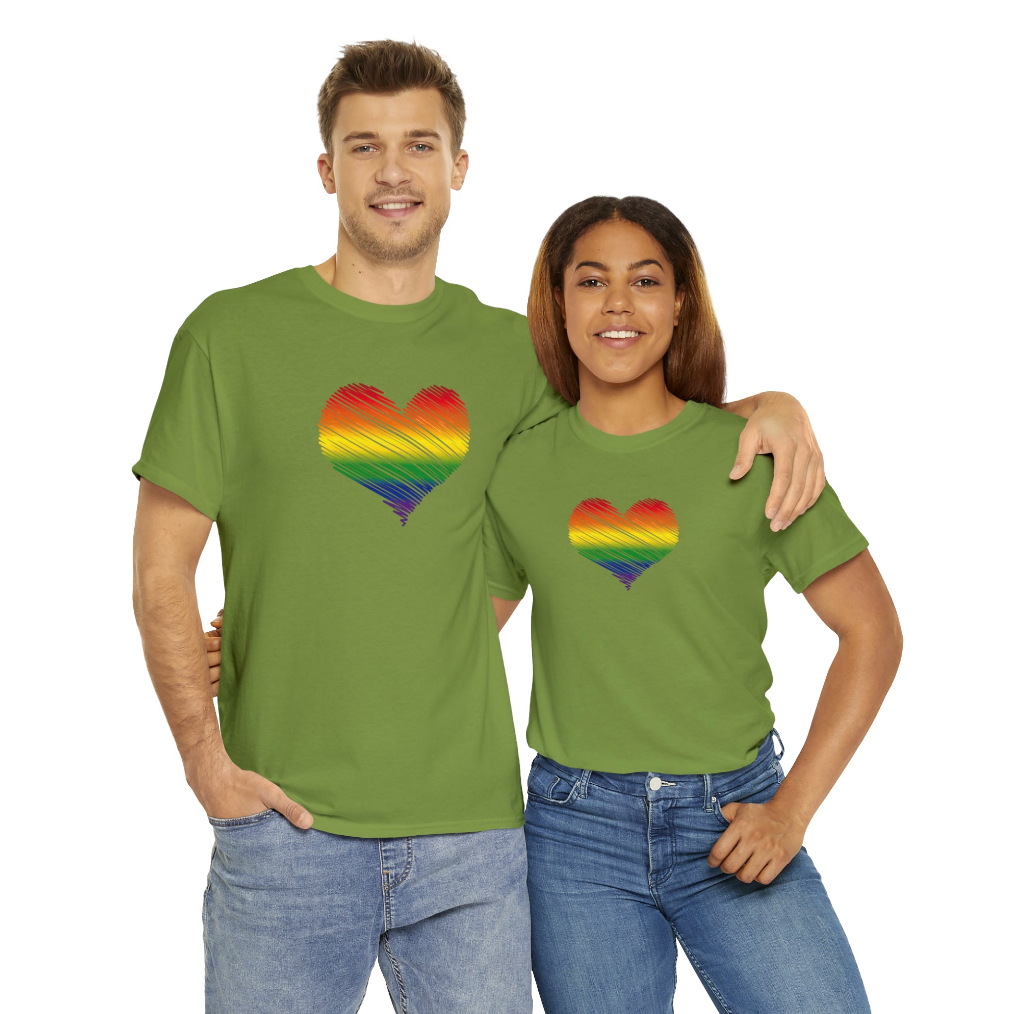 Love is Love Heart Unisex Heavy Cotton Tee