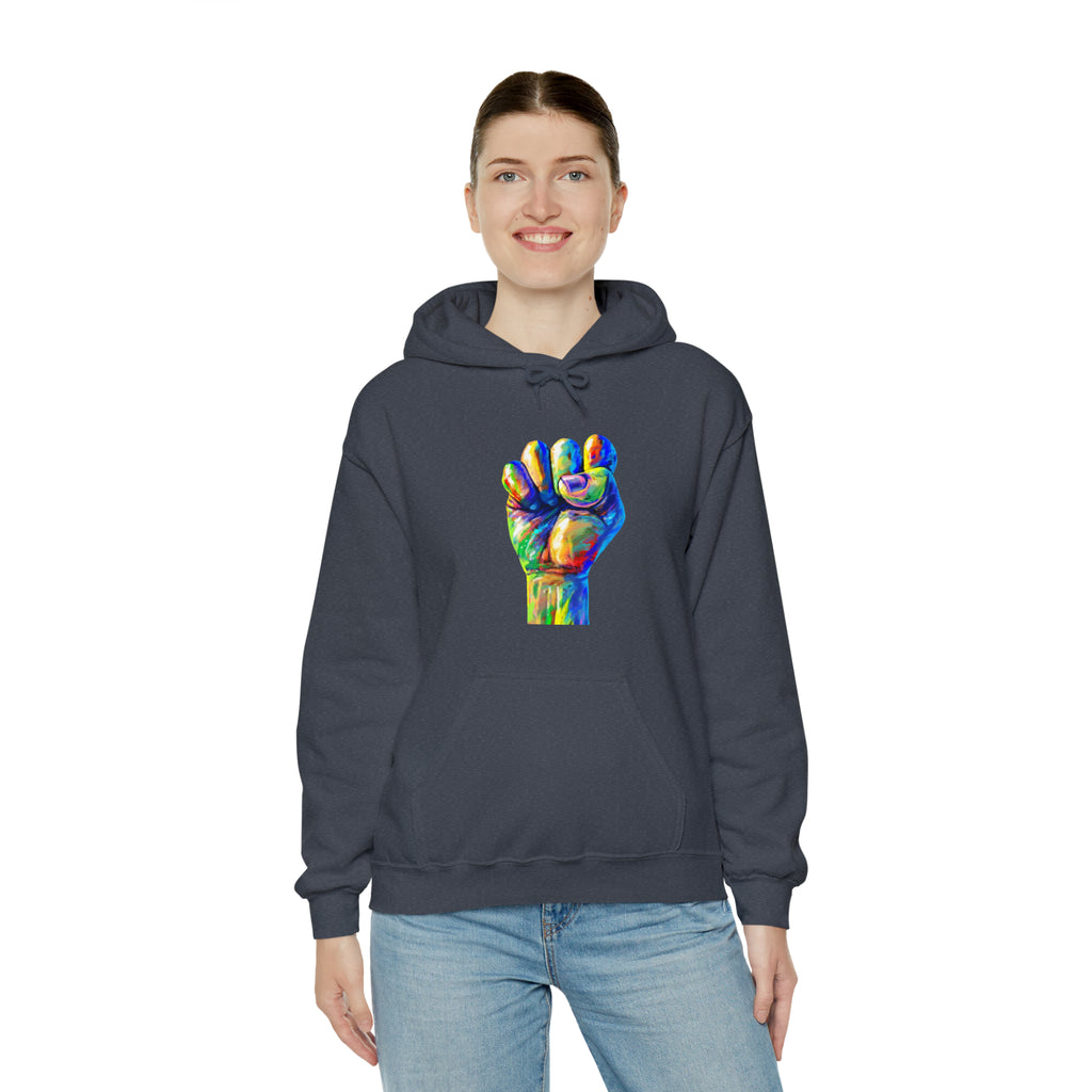 Power to The People Fist Unisex Heavy Blend™ Hooded Sweatshirt