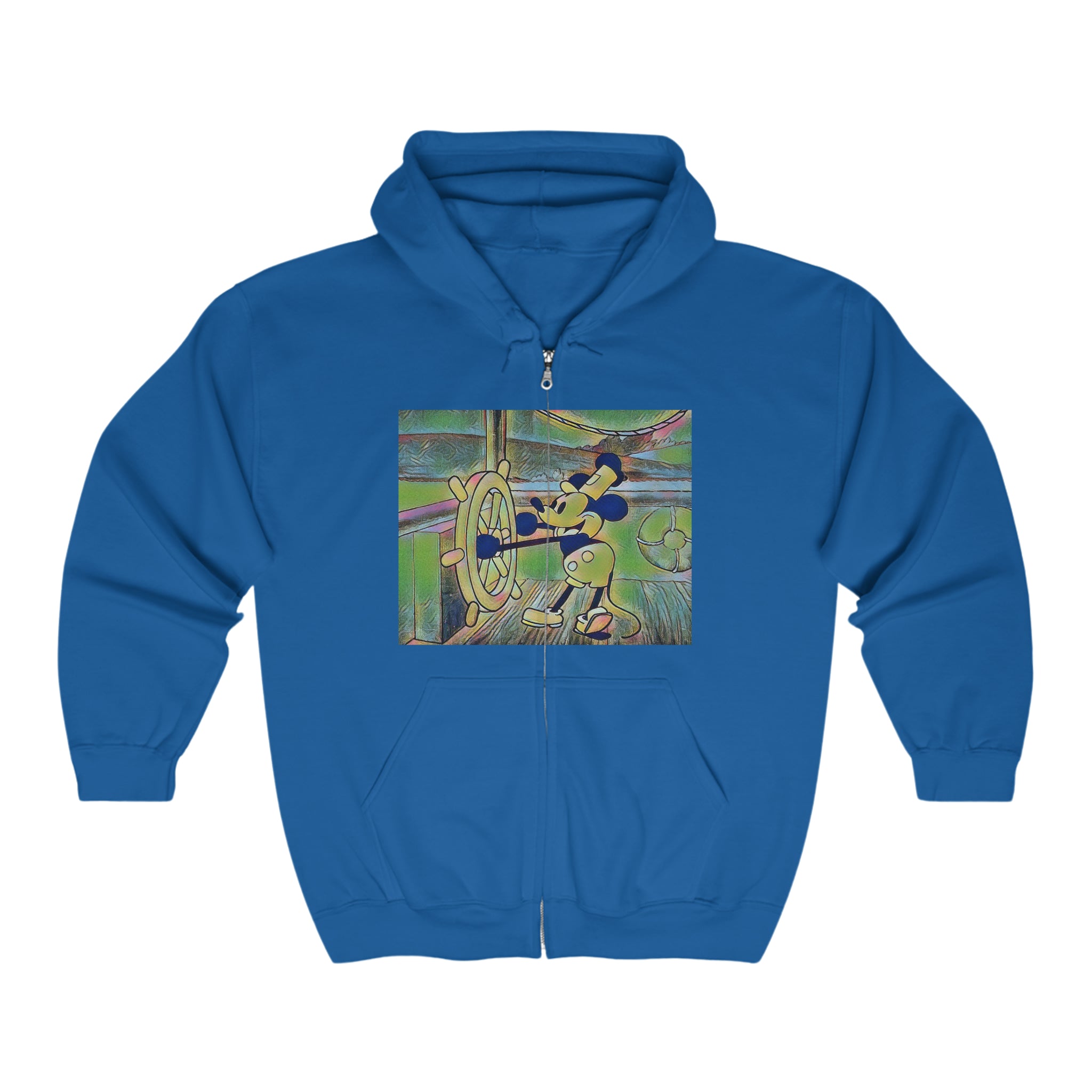 Mickie On A Boat Unisex Heavy Blend™ Full Zip Hooded Sweatshirt
