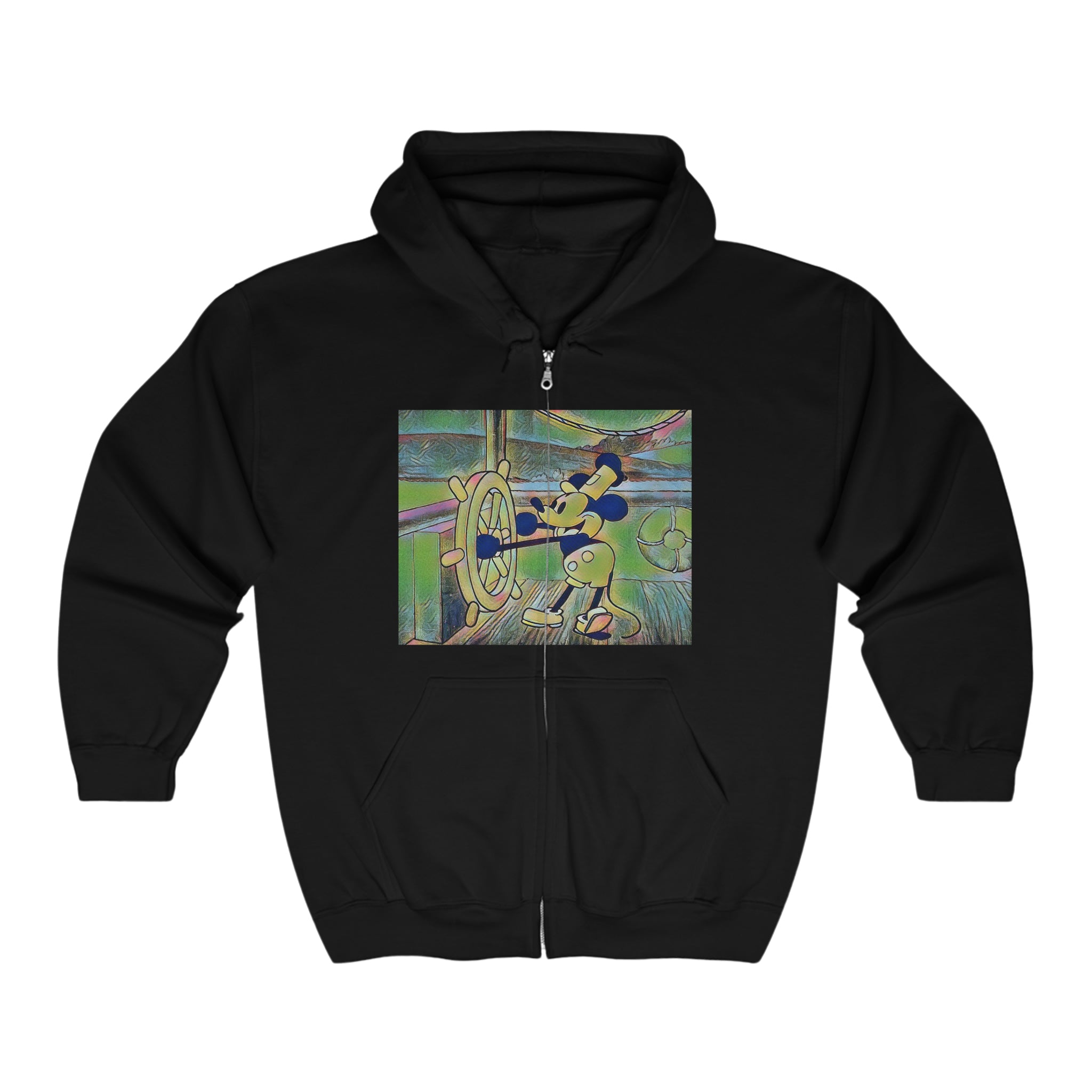 Mickie On A Boat Unisex Heavy Blend™ Full Zip Hooded Sweatshirt