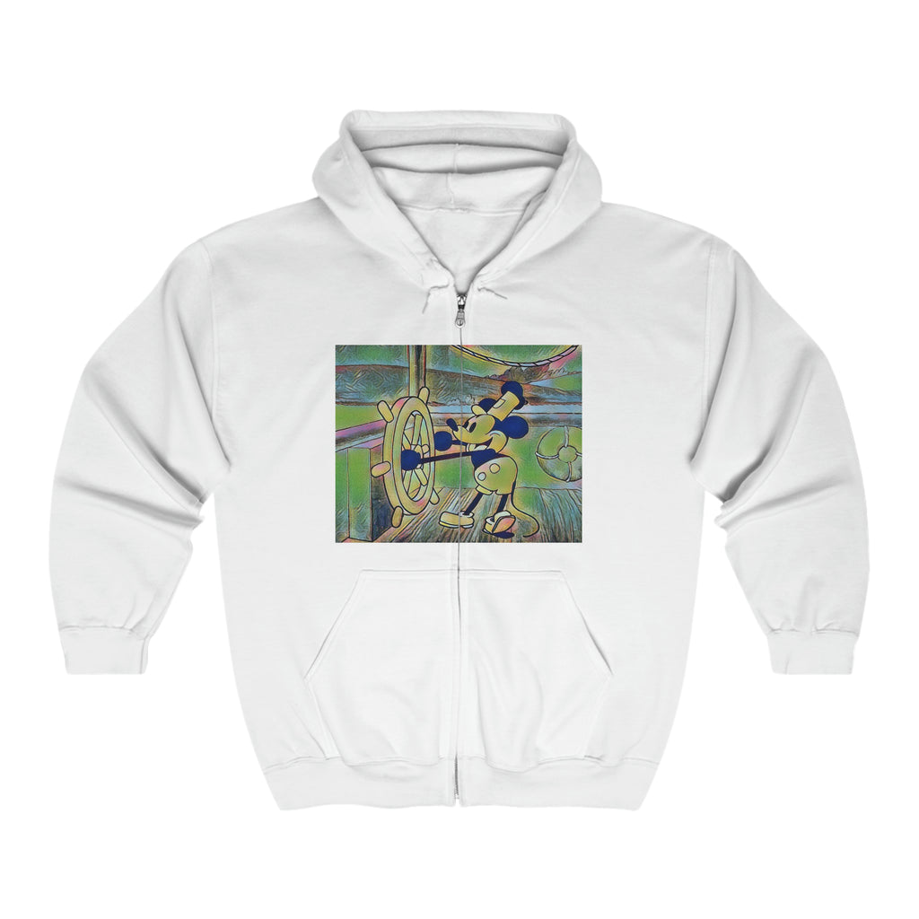 Mickie On A Boat Unisex Heavy Blend™ Full Zip Hooded Sweatshirt