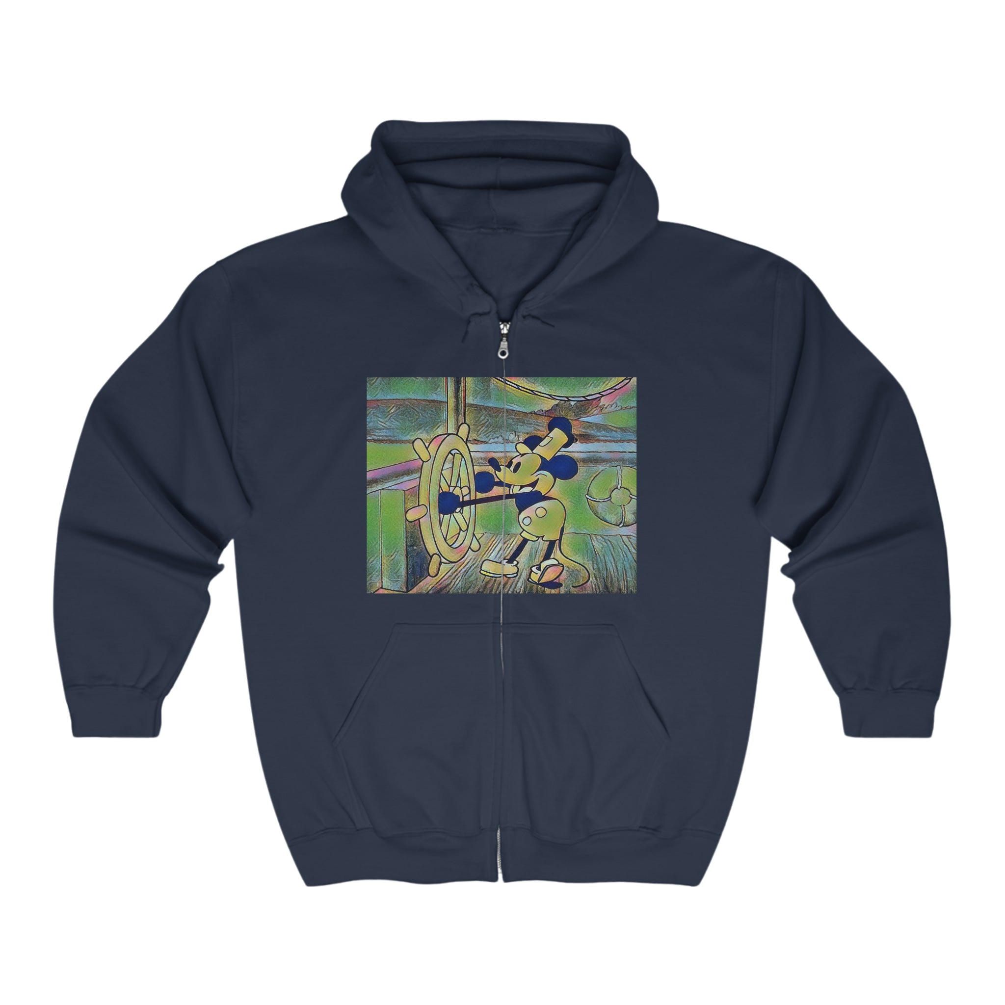 Mickie On A Boat Unisex Heavy Blend™ Full Zip Hooded Sweatshirt