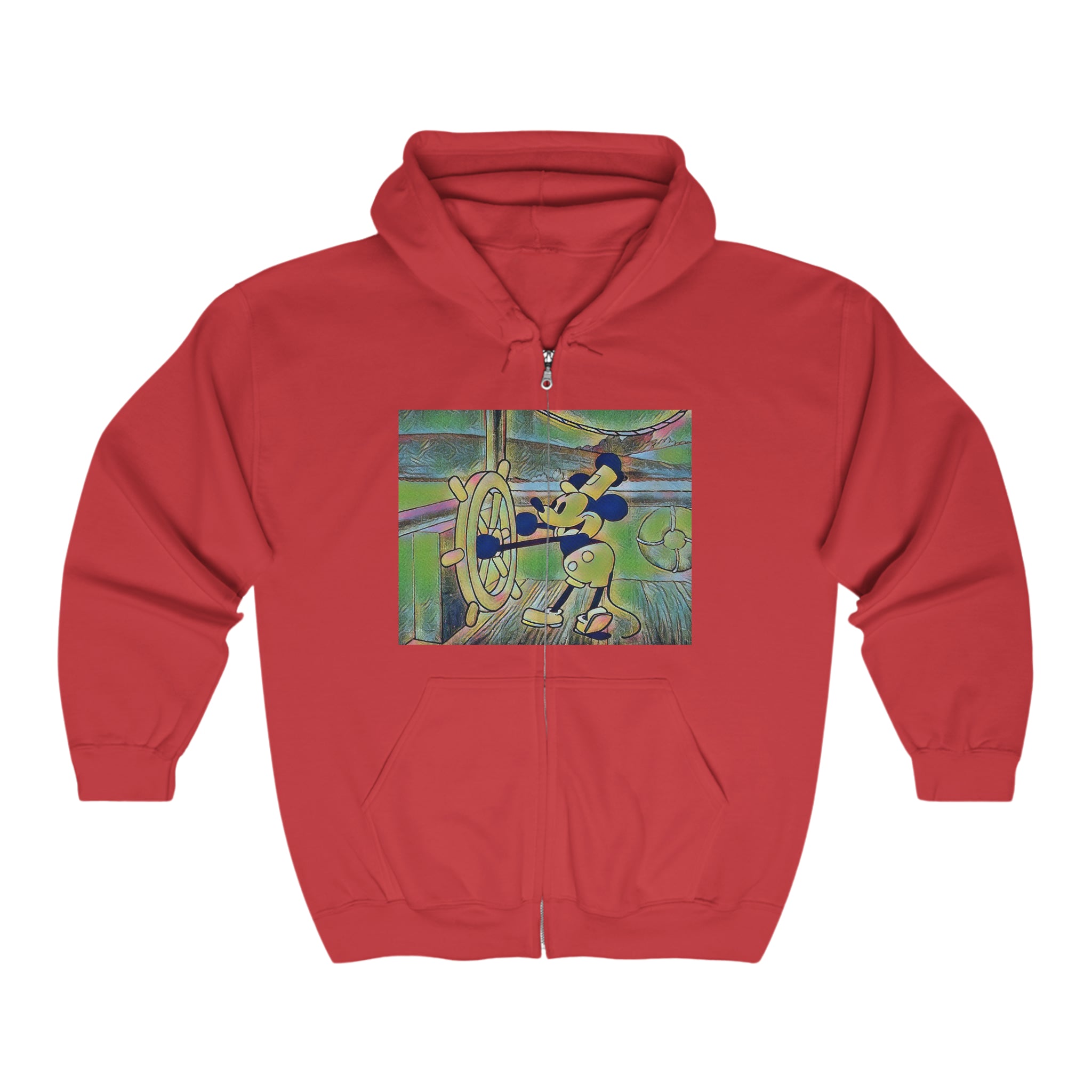 Mickie On A Boat Unisex Heavy Blend™ Full Zip Hooded Sweatshirt