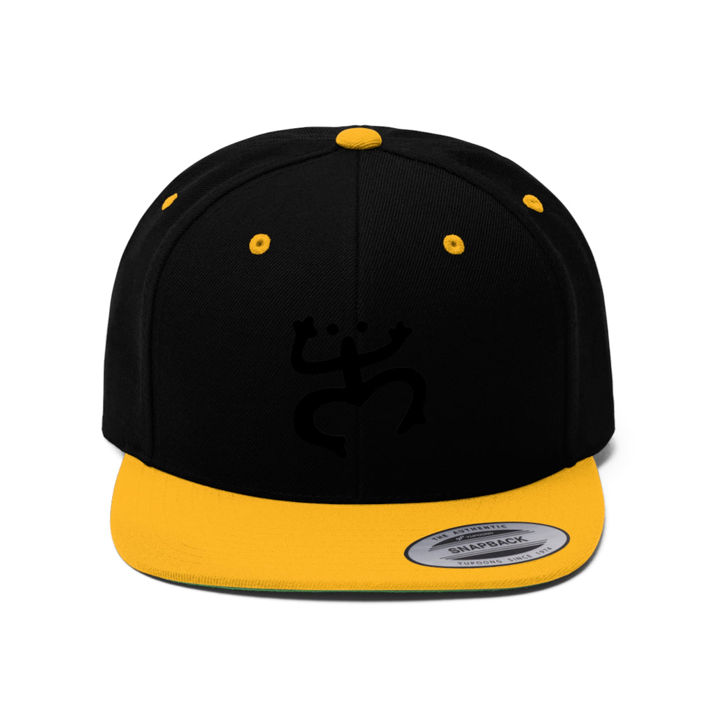 Taino Black Coqui Unisex Flat Bill Hat