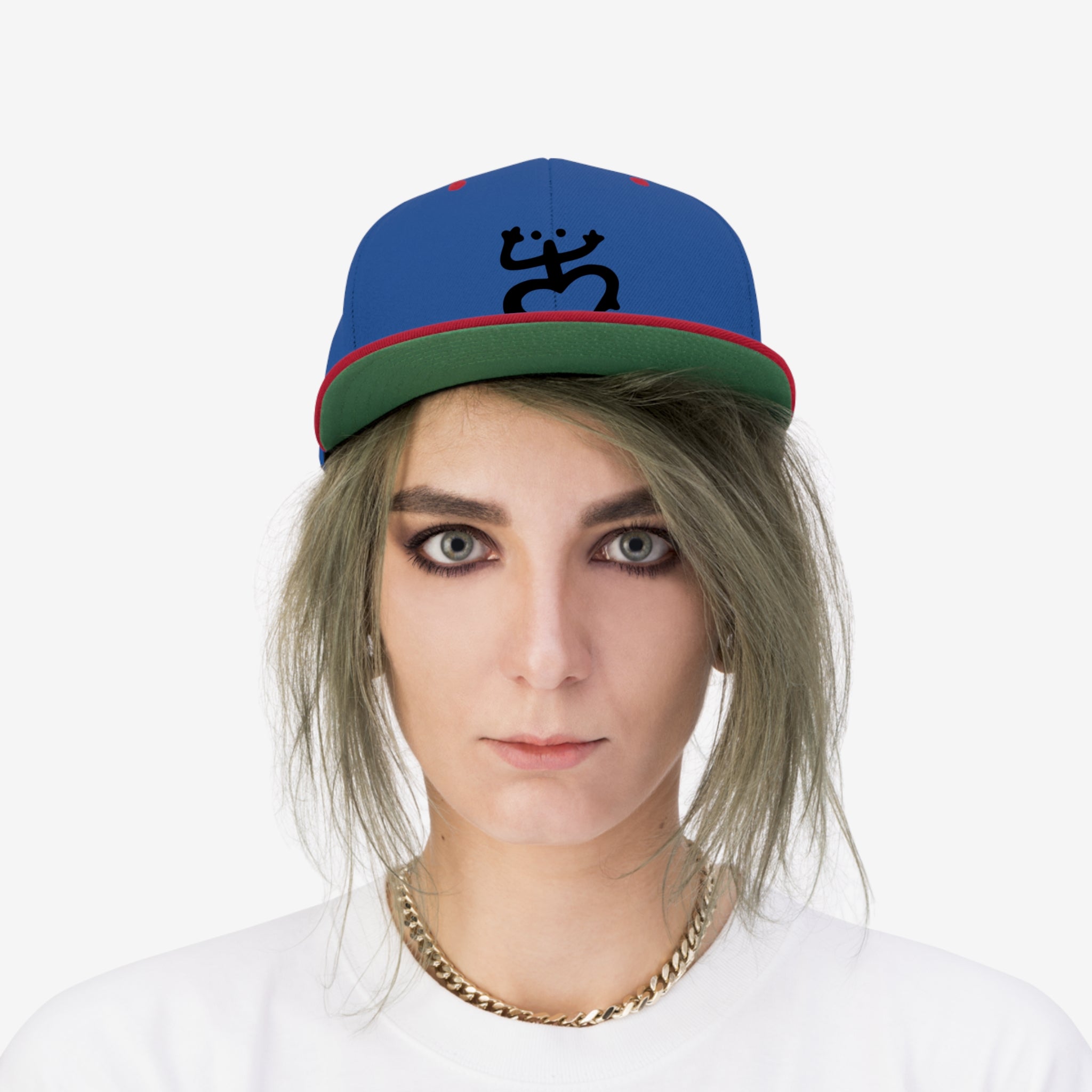 Taino Black Coqui Unisex Flat Bill Hat