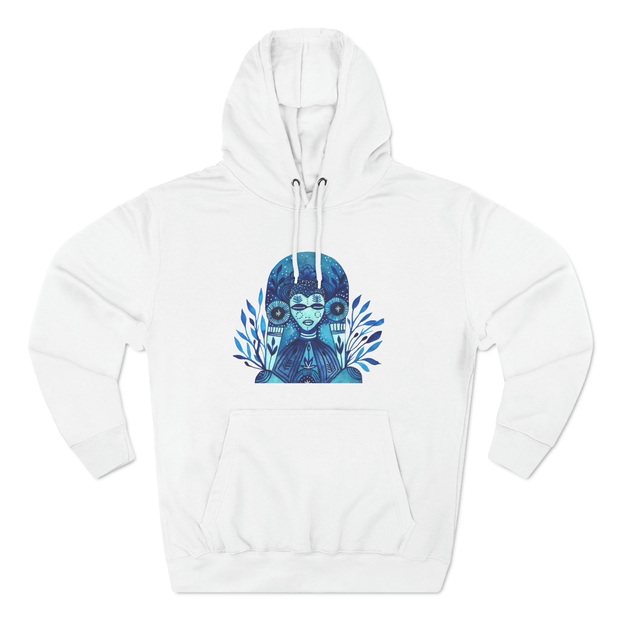 Taino Inspired Queen When Its Dark Look For The Stars Three-Panel Fleece Hoodie