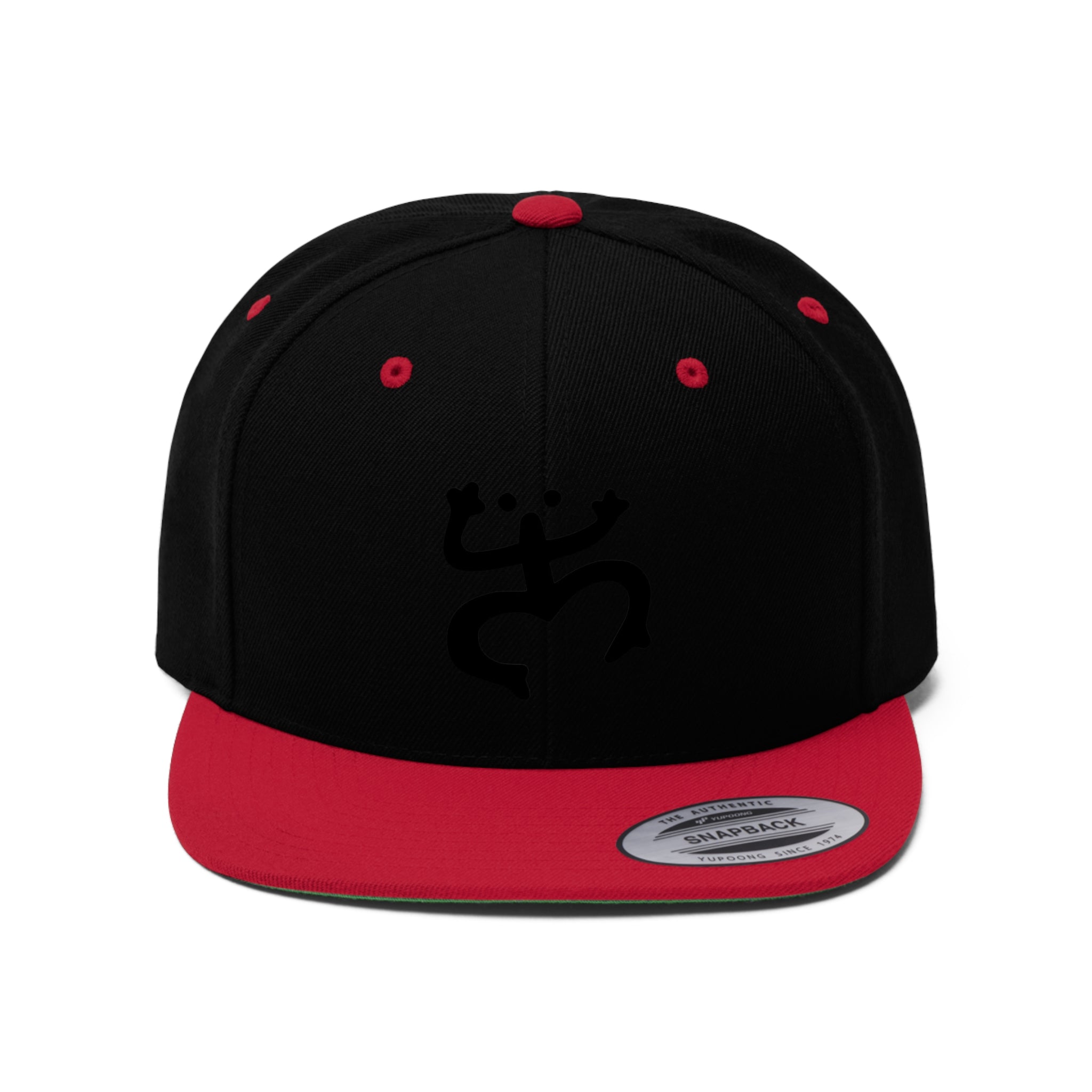 Taino Black Coqui Unisex Flat Bill Hat